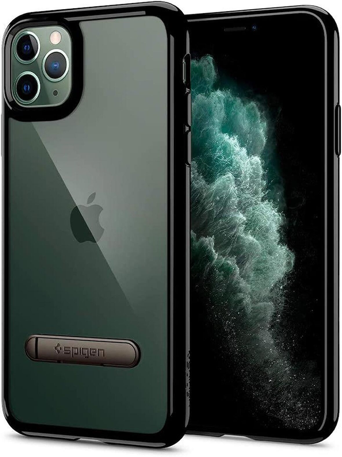 Spigen iPhone 11 Pro ile Uyumlu Kılıf Ultra Hybrid S Jet Black