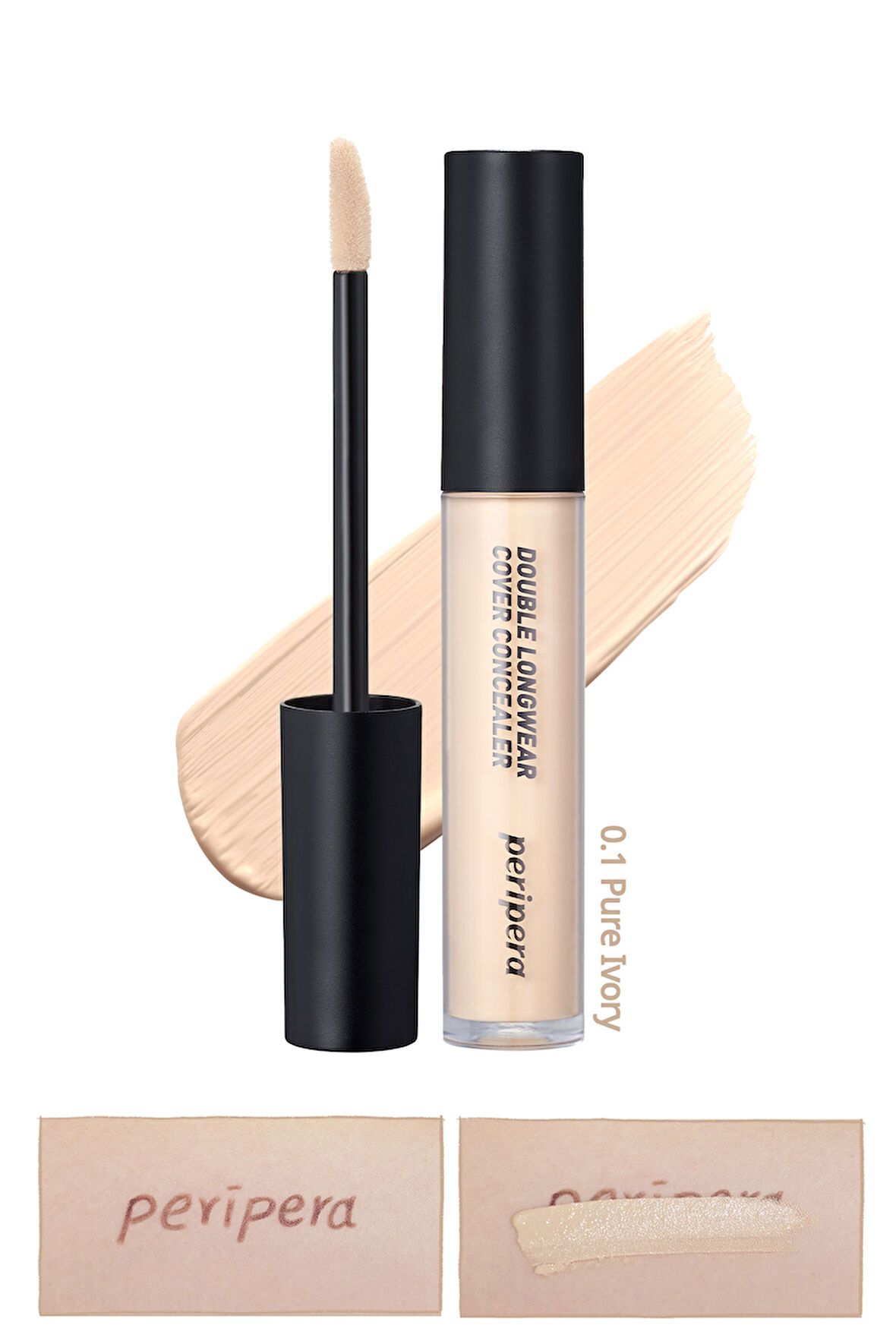 Hafif Yapılı Gün Boyu Yüksek Kapatıcı Peripera Double Longwear Cover Concealer (#01 Pure Ivory)