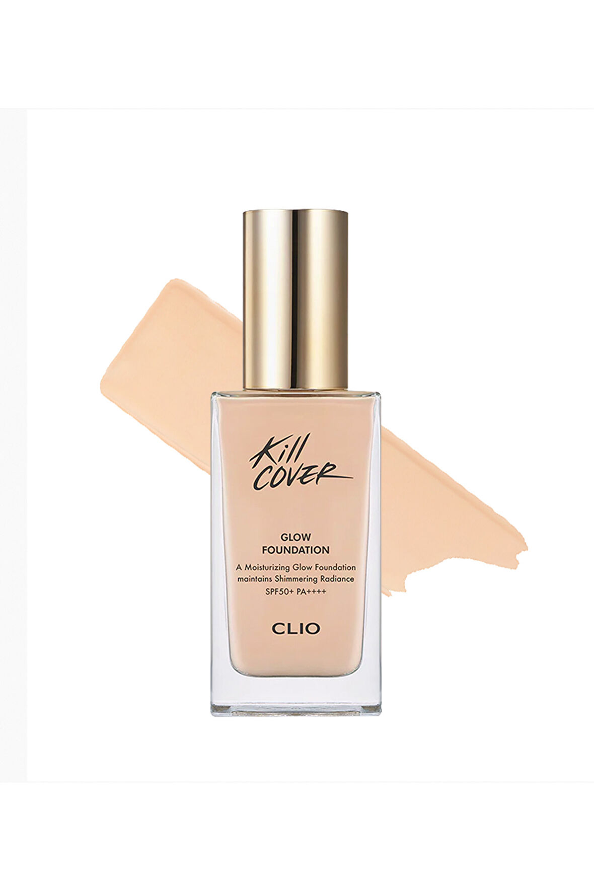 Yoğun Kapatıcılık ve Işıltı Sunan Fondöten Clio Kill Cover Glow Foundation (4-Bo Ginger)SPF50+PA++++