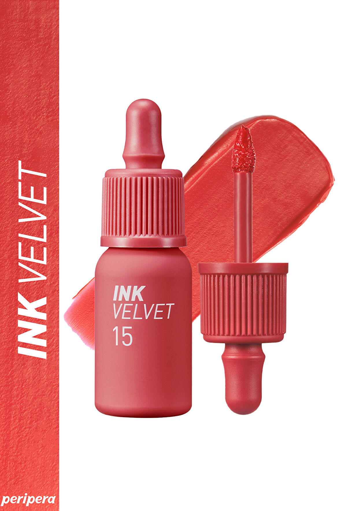 Yüksek Pigmentli, Kadife Görünümlü, Gün Boyu Kalıcı Tint Peripera Ink Velvet (15 Beauty Peak Rose)
