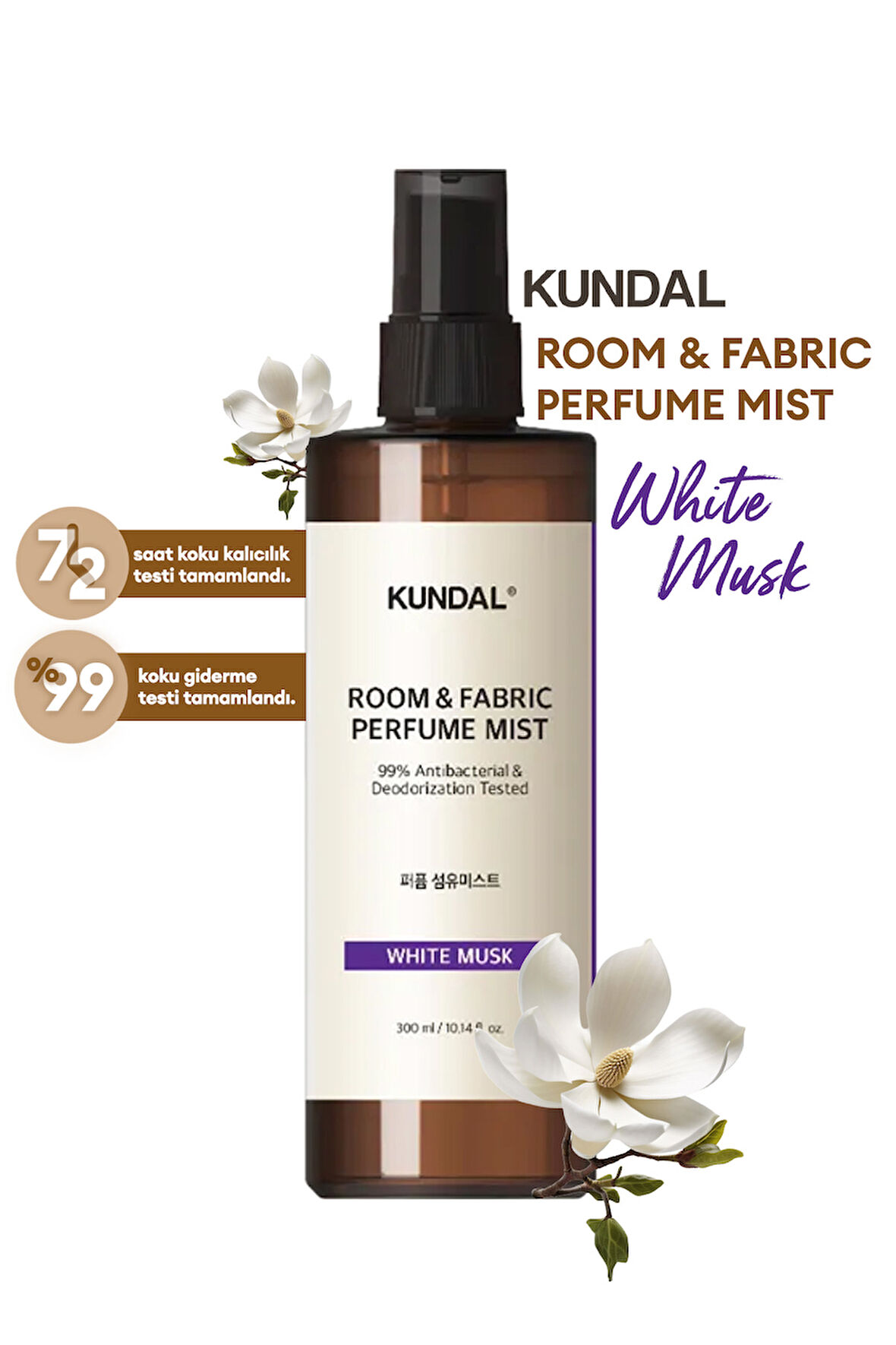 KUNDAL Room & Fabric Perfume Mist (White Musk)
