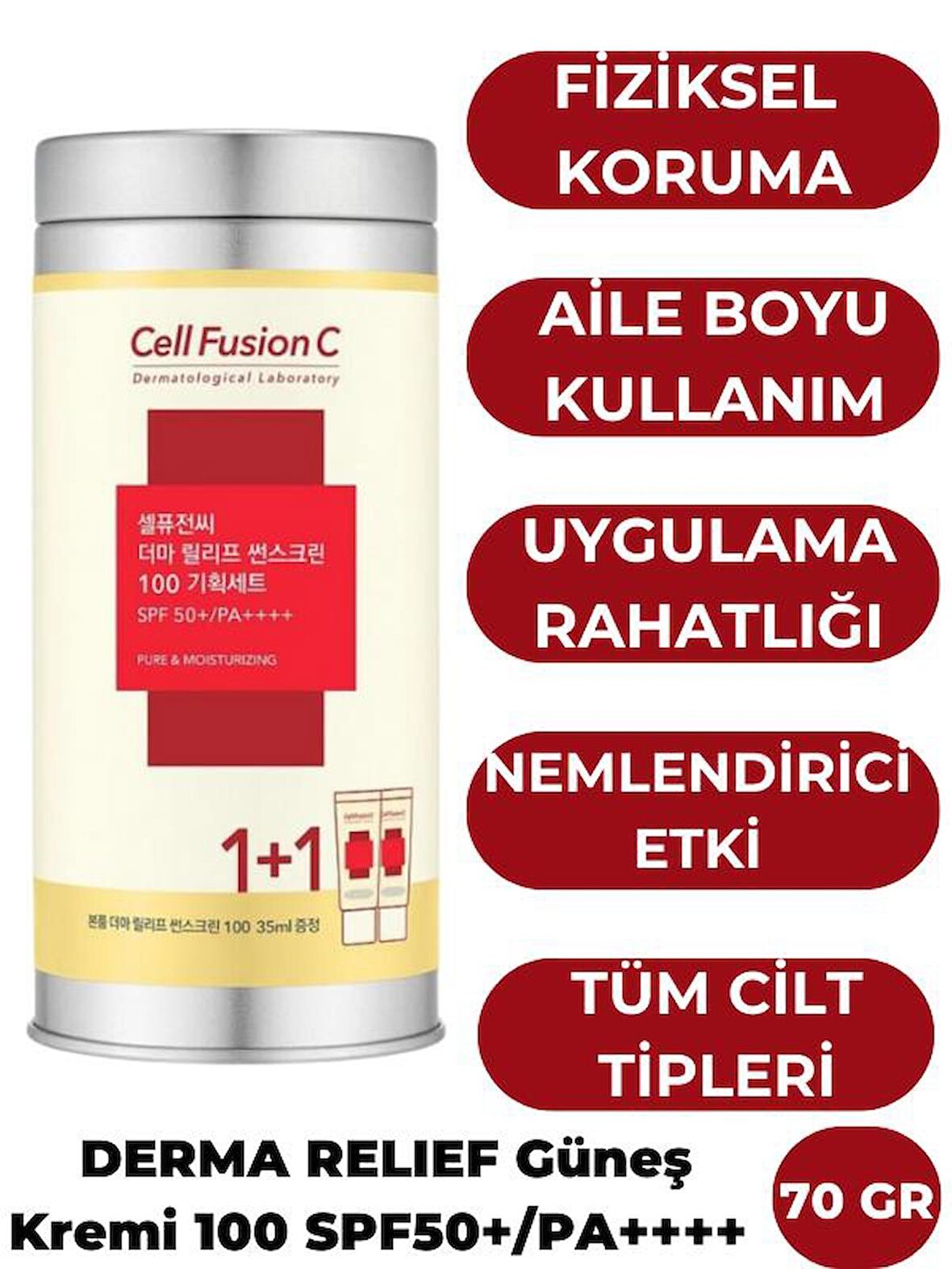 Cell Fusion C Derma Relief Sunscreen SPF50+/PA++++ 35ml+35ml Set