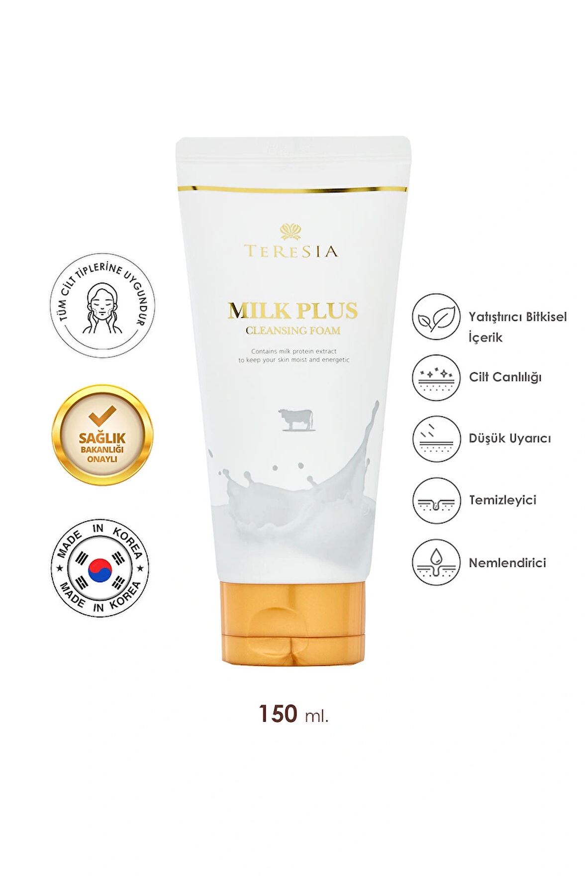 Aydınlatıcı Ve Besleyici Süt Proteini Içerikli Temizleme Köpüğü 150ml