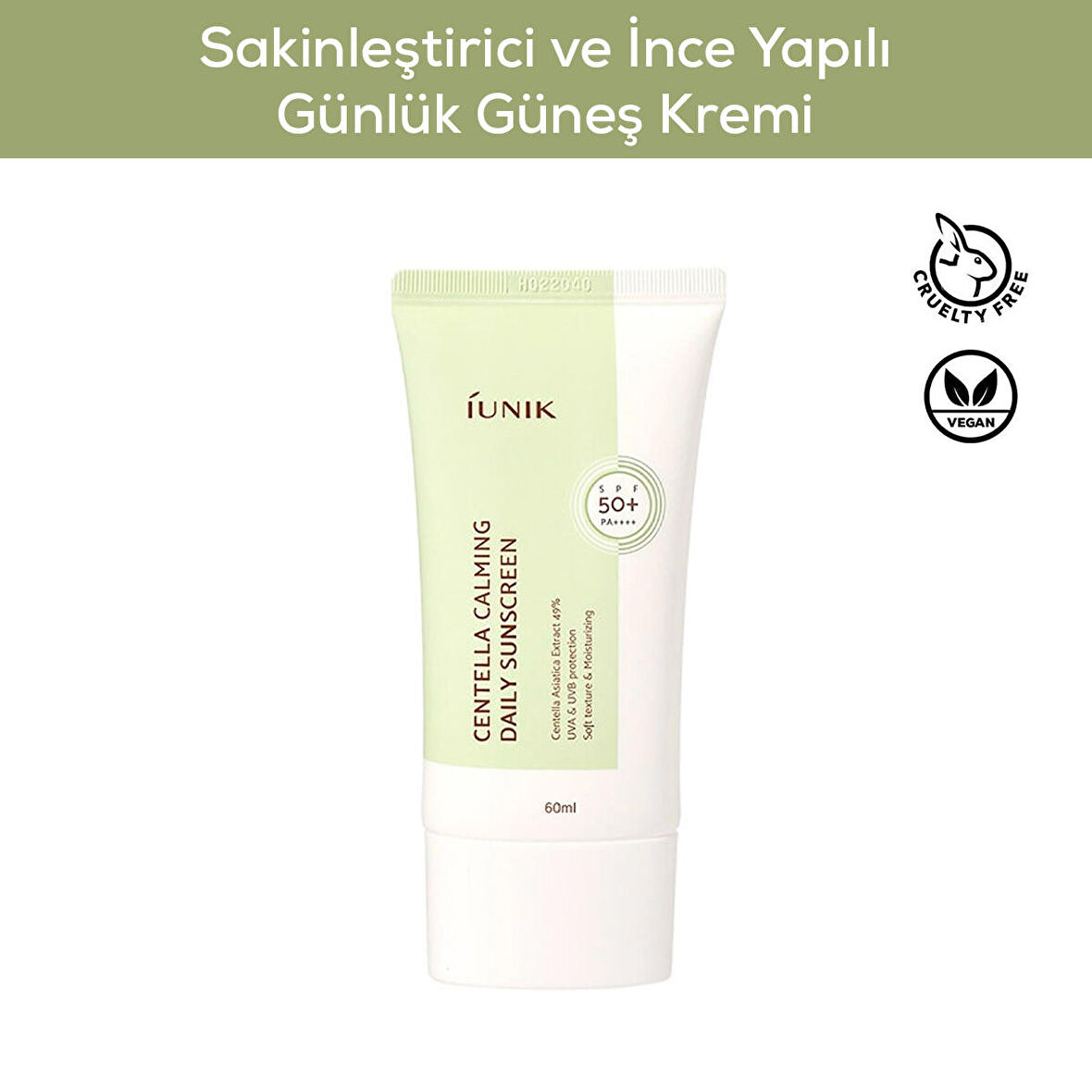 Sakinleştirici ve İnce Yapılı Günlük Güneş Kremi SPF 50+ PA++++ 60 ml