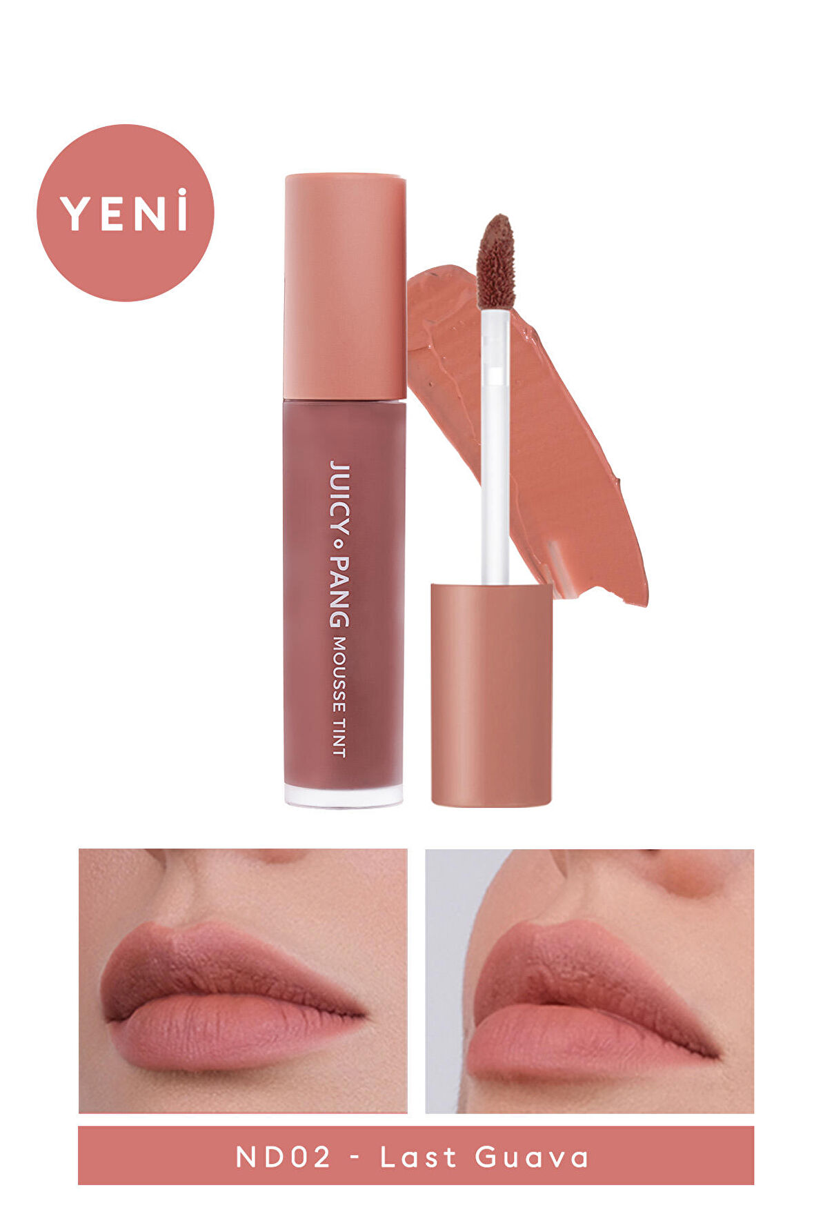 Nemli ve Pürüzsüz Görünüm Sunan Köpük Tint (ND02) A'PIEU Juicy-Pang Mousse Tint Nude