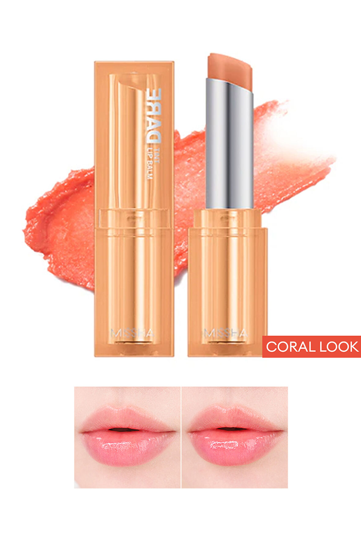 Dudaklara Yoğun Bakım Yapan Renkli Dudak Balmı Dare Tint Lip Balm (Coral Look)