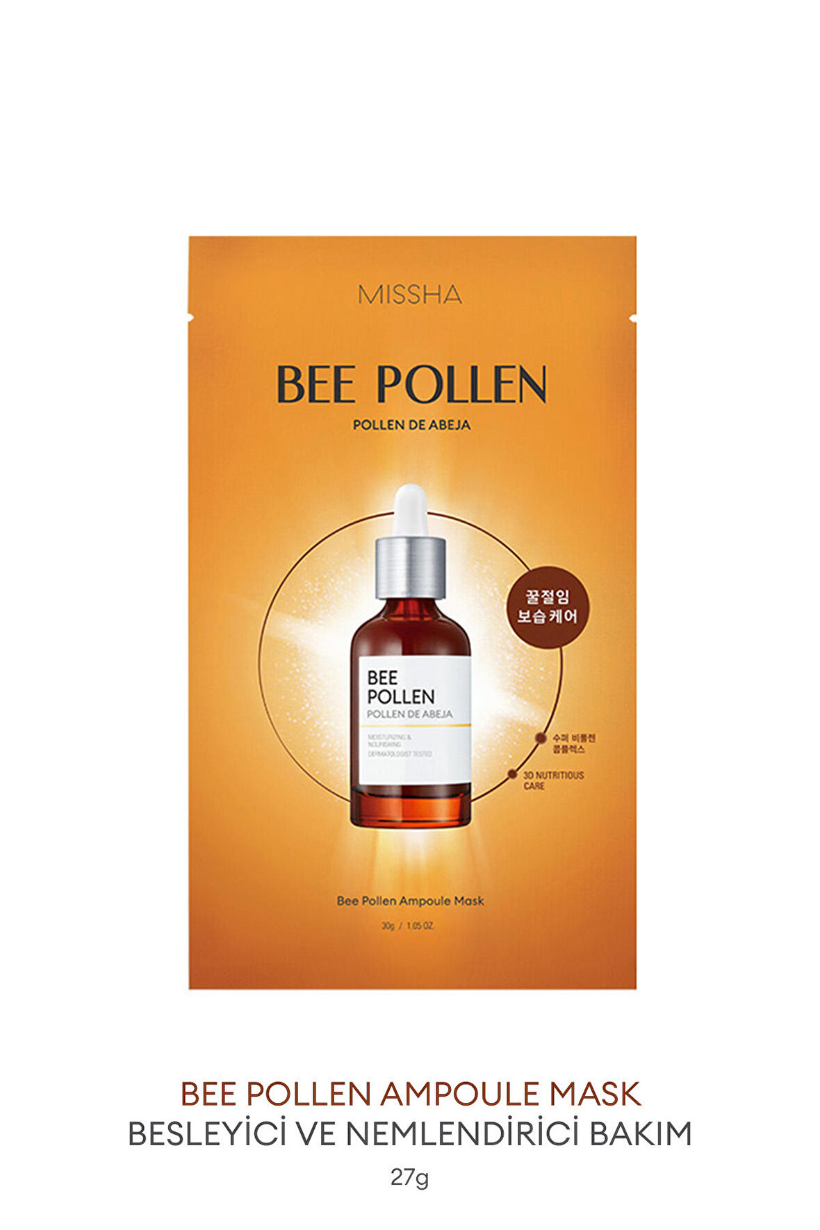 Kuruluktan Kaynaklı Yıpranmış Cansız Ciltler İçin Yaprak Maske Bee Pollen Ampouler Mask