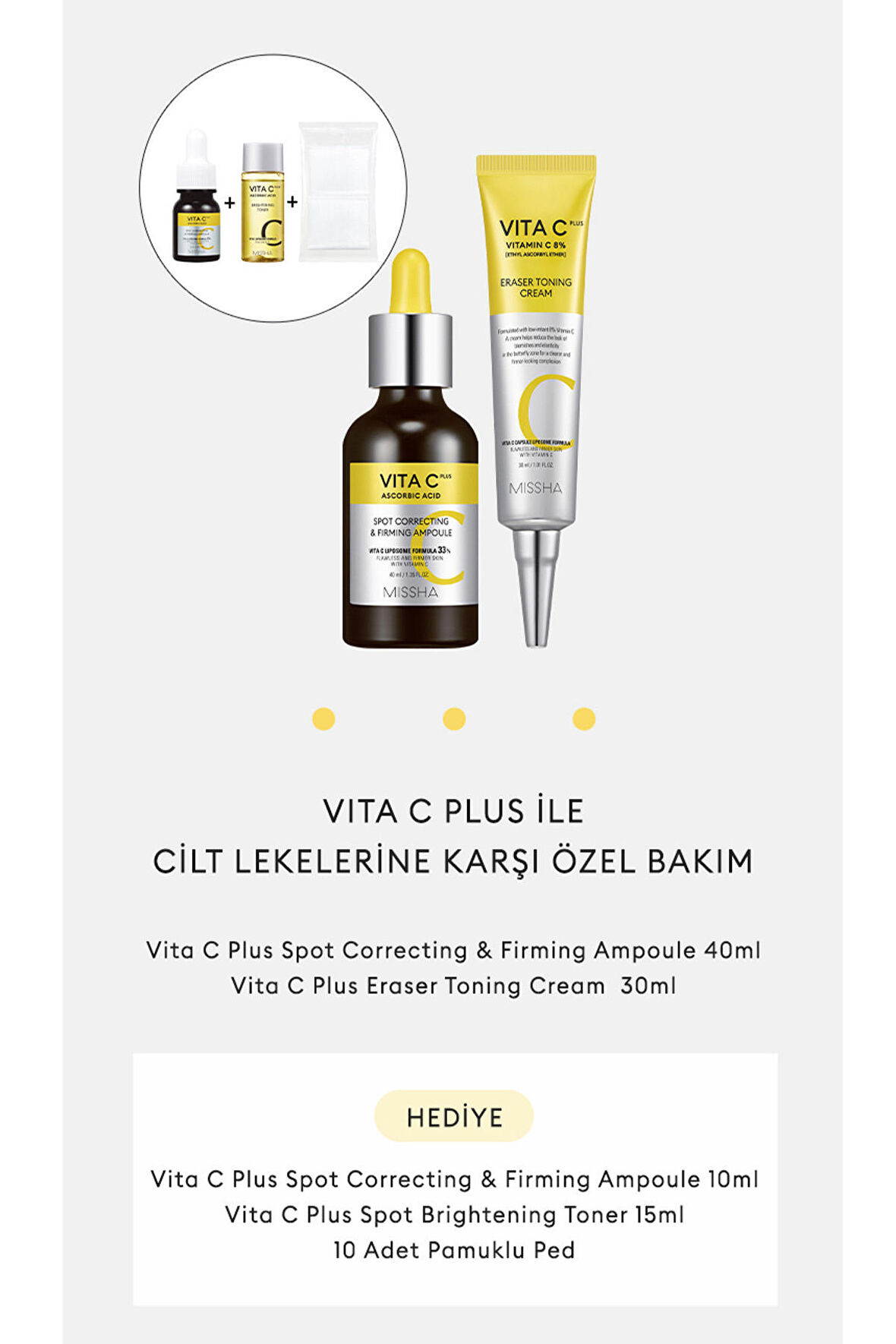 C Vitamini İçerikli Leke Karşıtı Bakım Seti Vita C Skincare Set