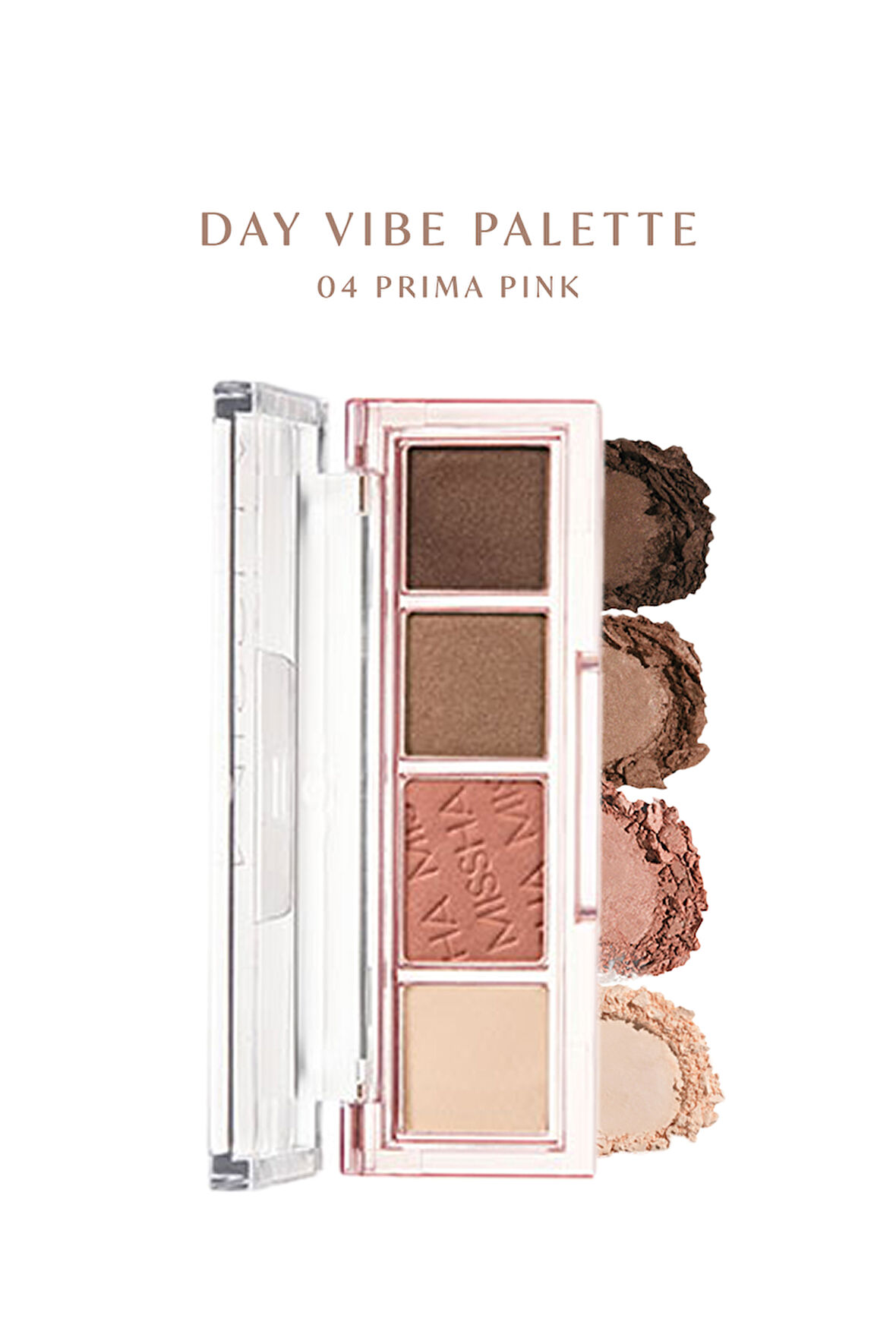Yoğun Pigmentli Mat ve Işıltılı Tonlar Barındıran 4'lü Far Paleti Day Vibe Palette (#4 Prima Pink)