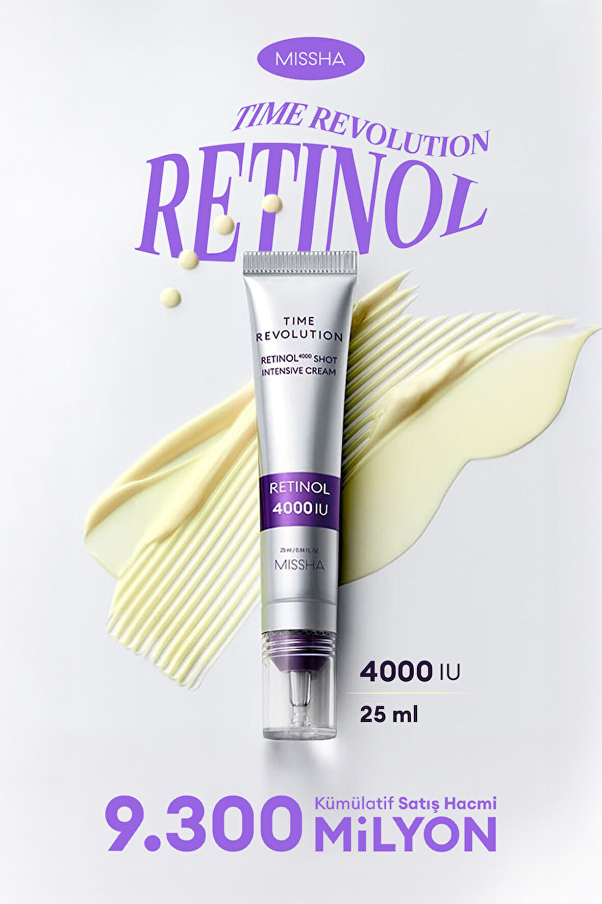 Kırışıklık Karşıtı Retinol İçerikli Konsantre Krem Time Revolution Retinol 4000 Shot Intensive Cream