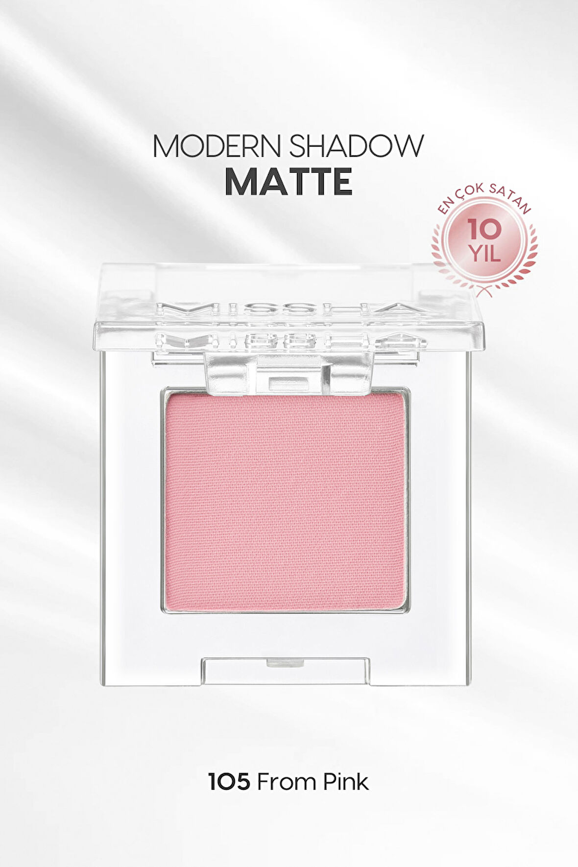 Yumuşak Dokulu, Dökülme Yapmayan Mat Tekli Göz Farı Modern Shadow Matte (105 From Pink)