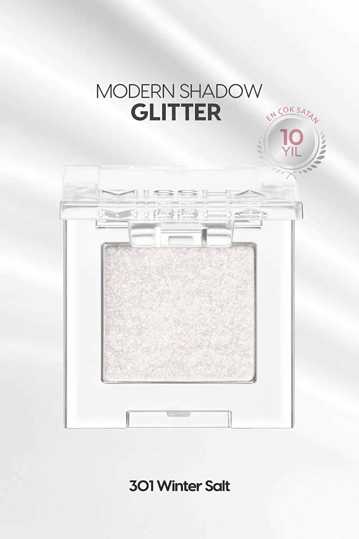 Kalıcı, Topaklanma Yapmayan, Simli Tekli Far Modern Shadow Glitter (301 Winter Salt)