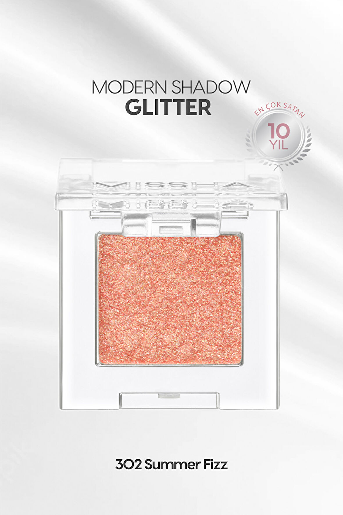 Kalıcı, Topaklanma Yapmayan, Simli Tekli Far Modern Shadow Glitter (302 Summer Fizz)