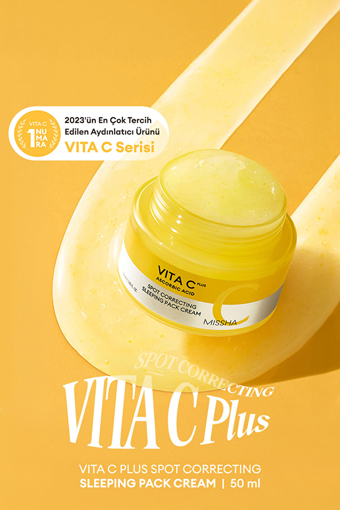 Leke Karşıtı C Vitamini İçerikli Uyku Maskesi Vita C Plus Spot Correcting Sleeping Pack Cream
