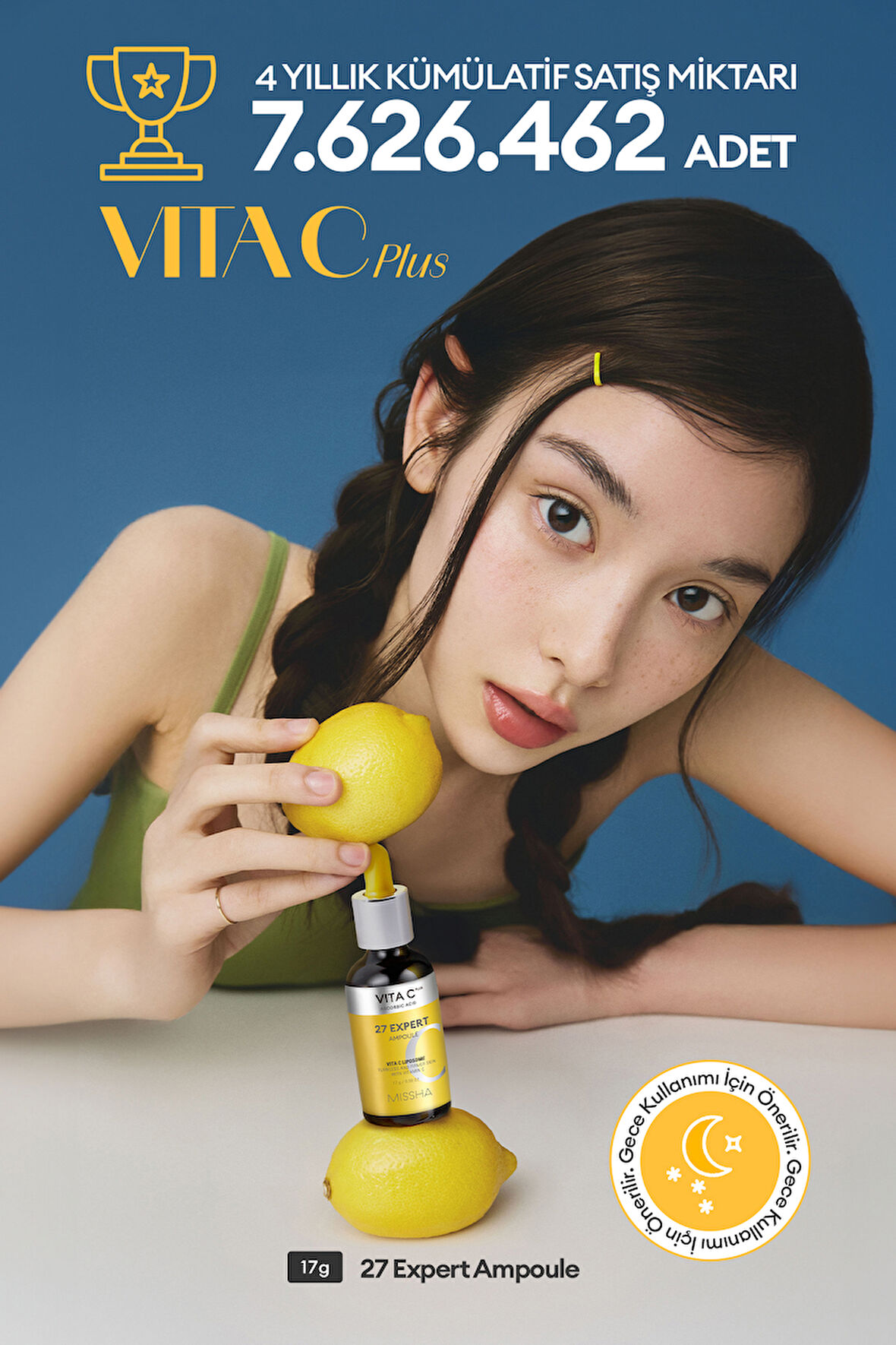 %27 Oranında Saf C Vitamini İçerikli, Leke Karşıtı, Aydınlatıcı Ampul Vita C Plus 27 Expert Ampoule