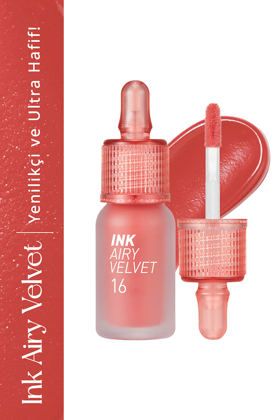 Uzun Süre Kalıcı Hafif Formüllü Kadife Bitişli Tint Peripera Ink Airy Velvet(16Favorite Orange Pink)