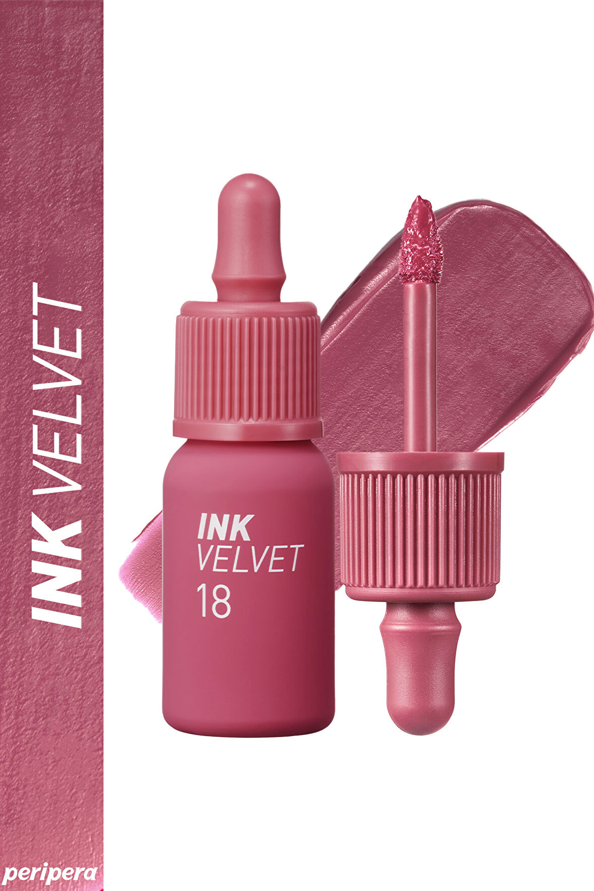 Yüksek Pigmentli, Kadife Görünümlü, Gün Boyu Kalıcı Tint Peripera Ink Velvet (18 Star Plum Pink)
