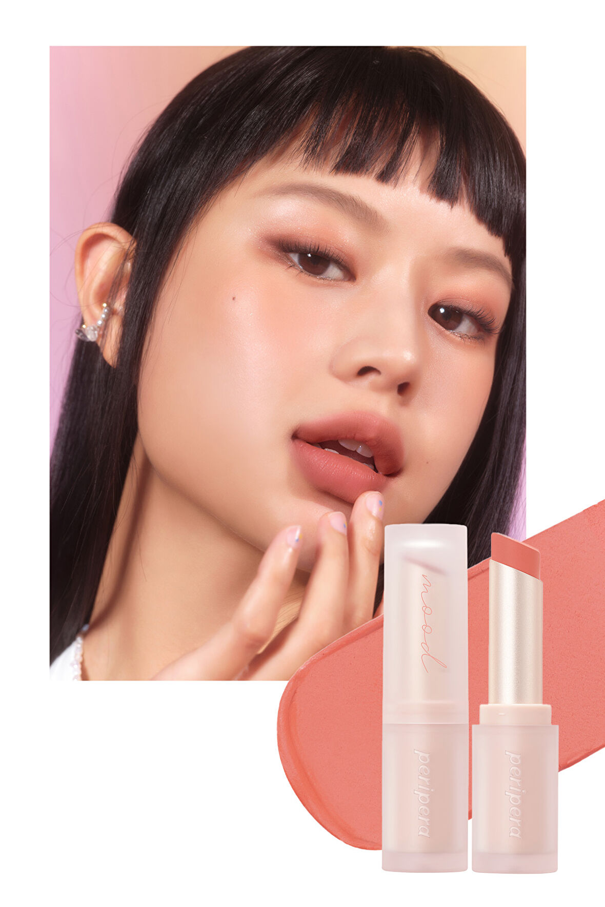 Mat Bitişli ve Uzun Süre Kalıcı Stick Ruj Peripera Ink Mood Matte Stick (01 My Own Nude)
