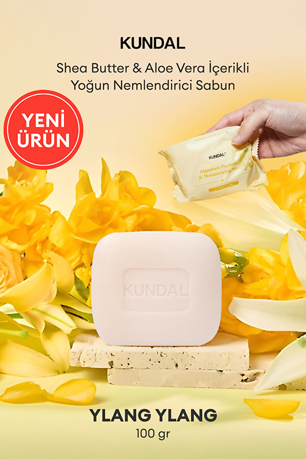 Yoğun Nemlendirici Sabun KUNDAL Signature Perfume & Moisturizing Soap (Ylang Ylang) 100gr