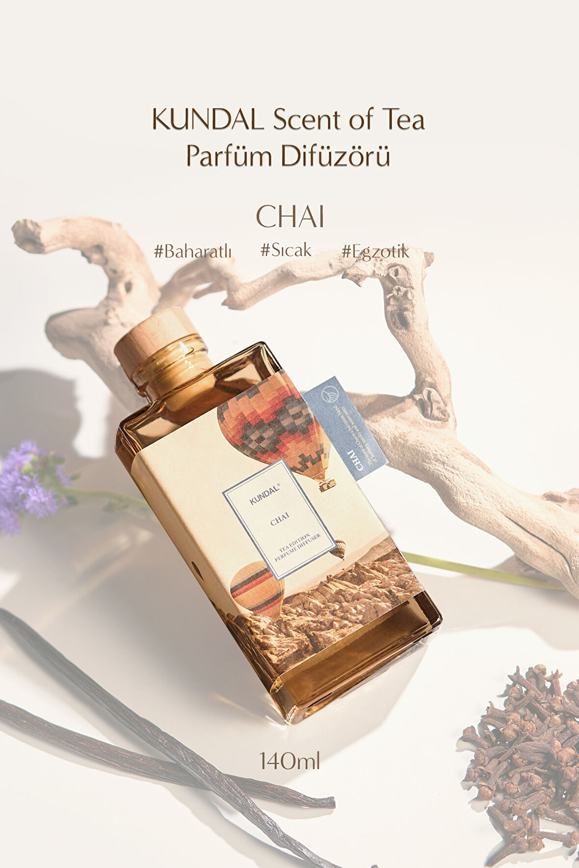 Parfüm Difüzörü Çay Serisi KUNDAL Perfume Diffuser Tea Edition 140ml (Chai)