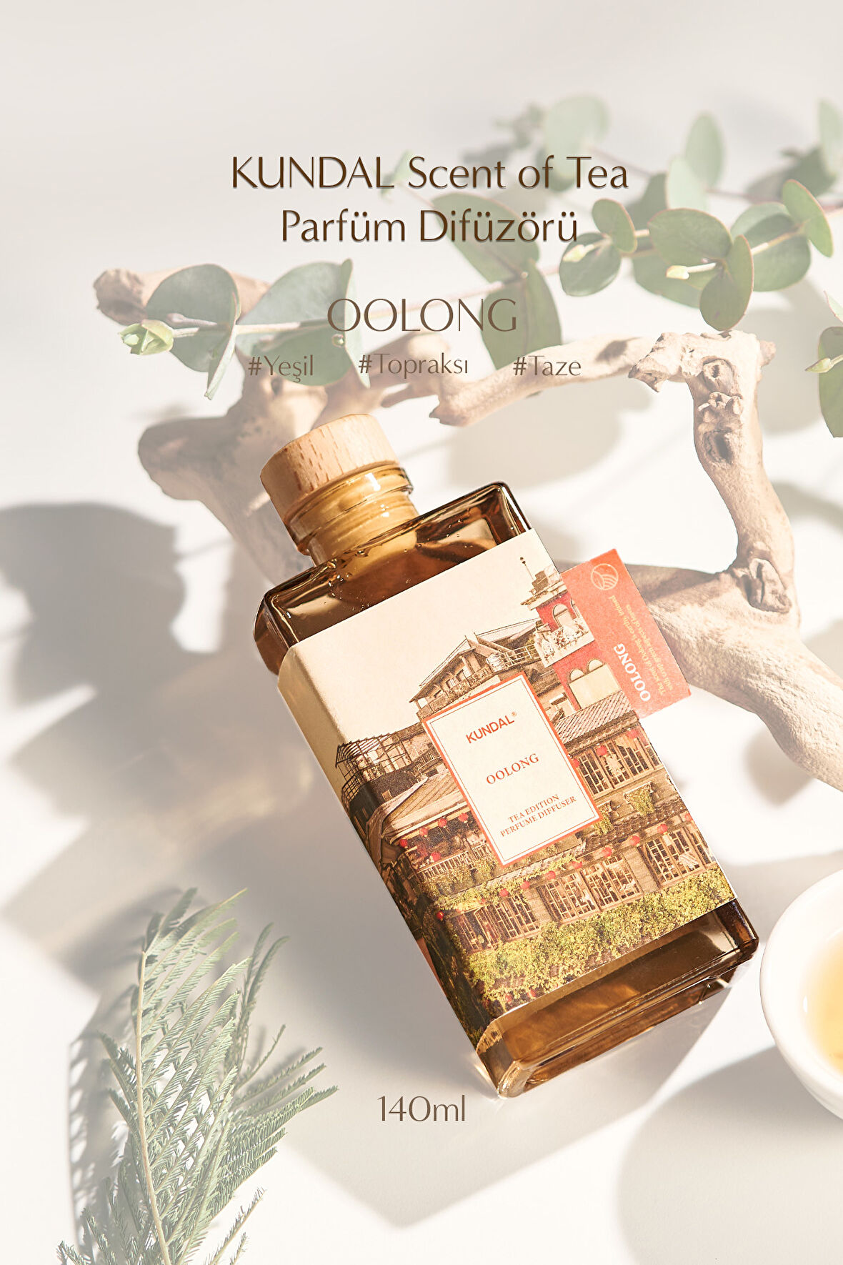 Parfüm Difüzörü Çay Serisi KUNDAL Perfume Diffuser Tea Edition 140ml (Oolong)