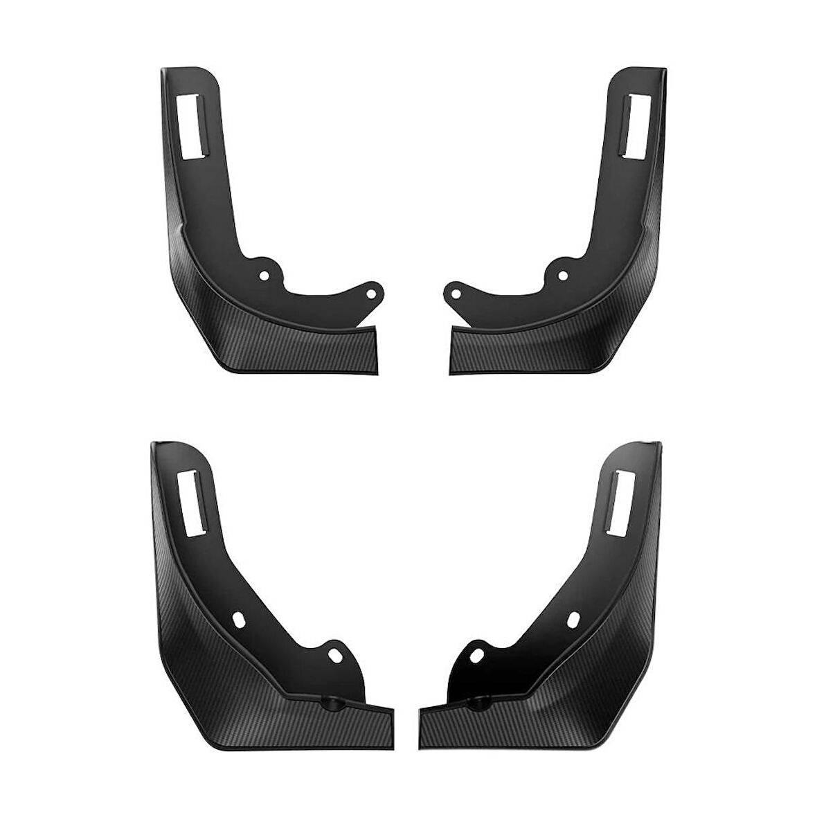Spigen Tesla Model Y ile Uyumlu WeatherBloc (Carbon Edition) Çamurluk 4'lü Set TO301