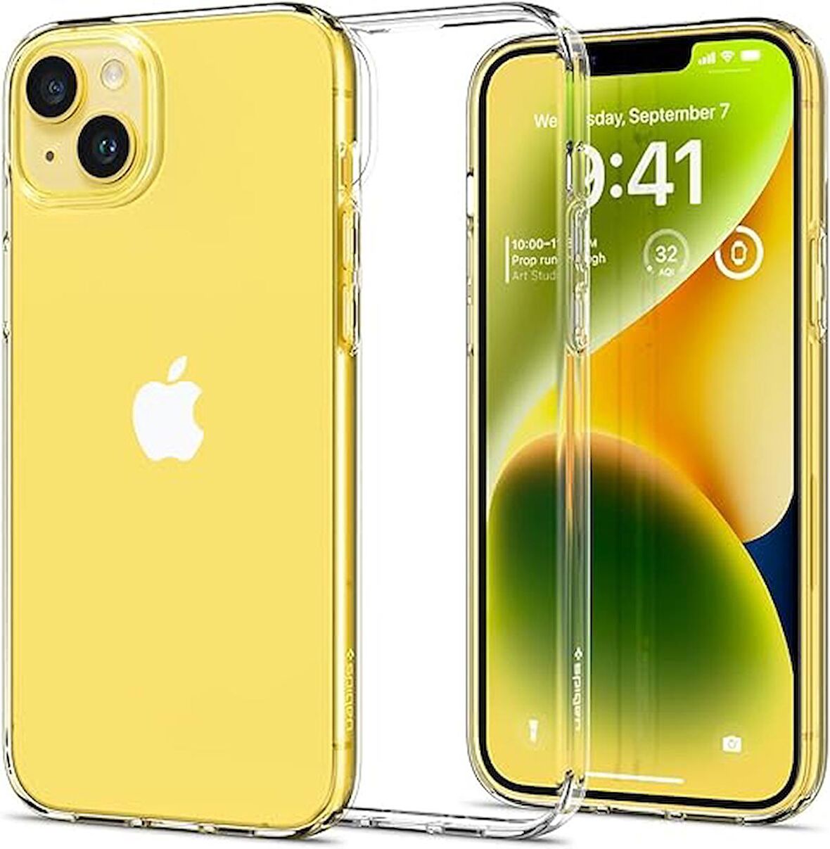 Spigen iPhone 14 Plus ile Uyumlu Kılıf Liquid Crystal 4 Tarafı Tam Koruma Crystal Clear