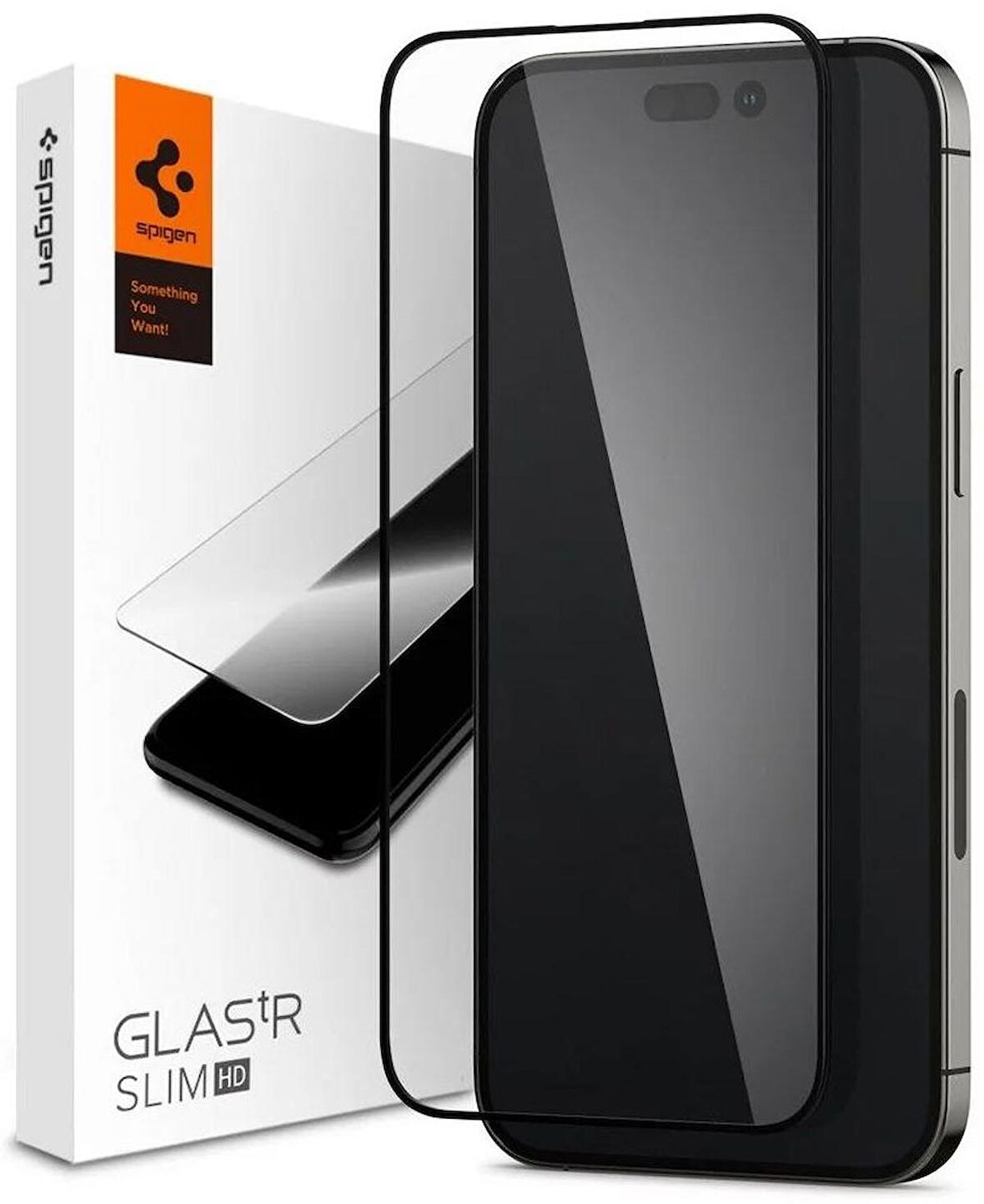 iPhone 14 Pro Cam Ekran Koruyucu, Spigen Tam Kaplayan Glas.tR Slim Full Cover