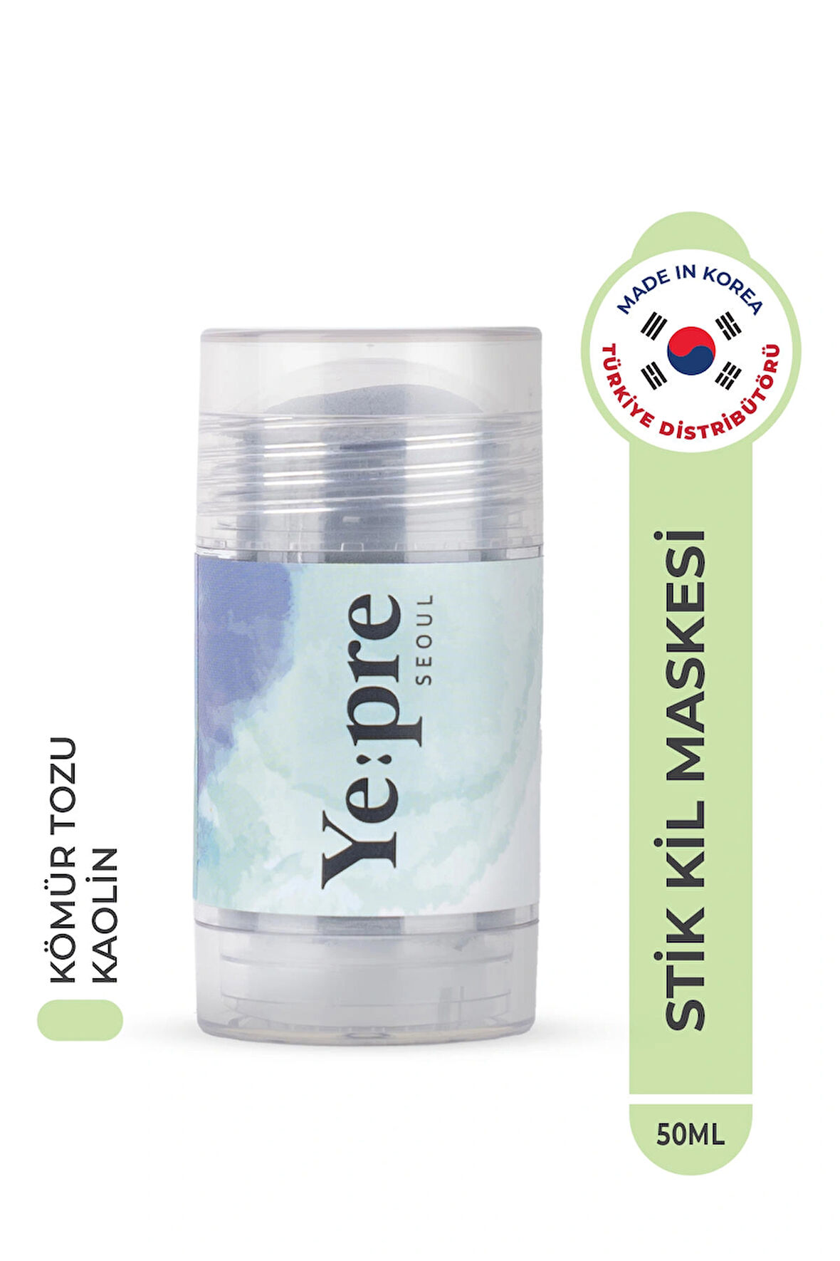 Kaolin Purifying Mud Stick Mask Siyah Nokta Temizleyici Sebum Dengeleyici Kil Maskesi Kore 40g