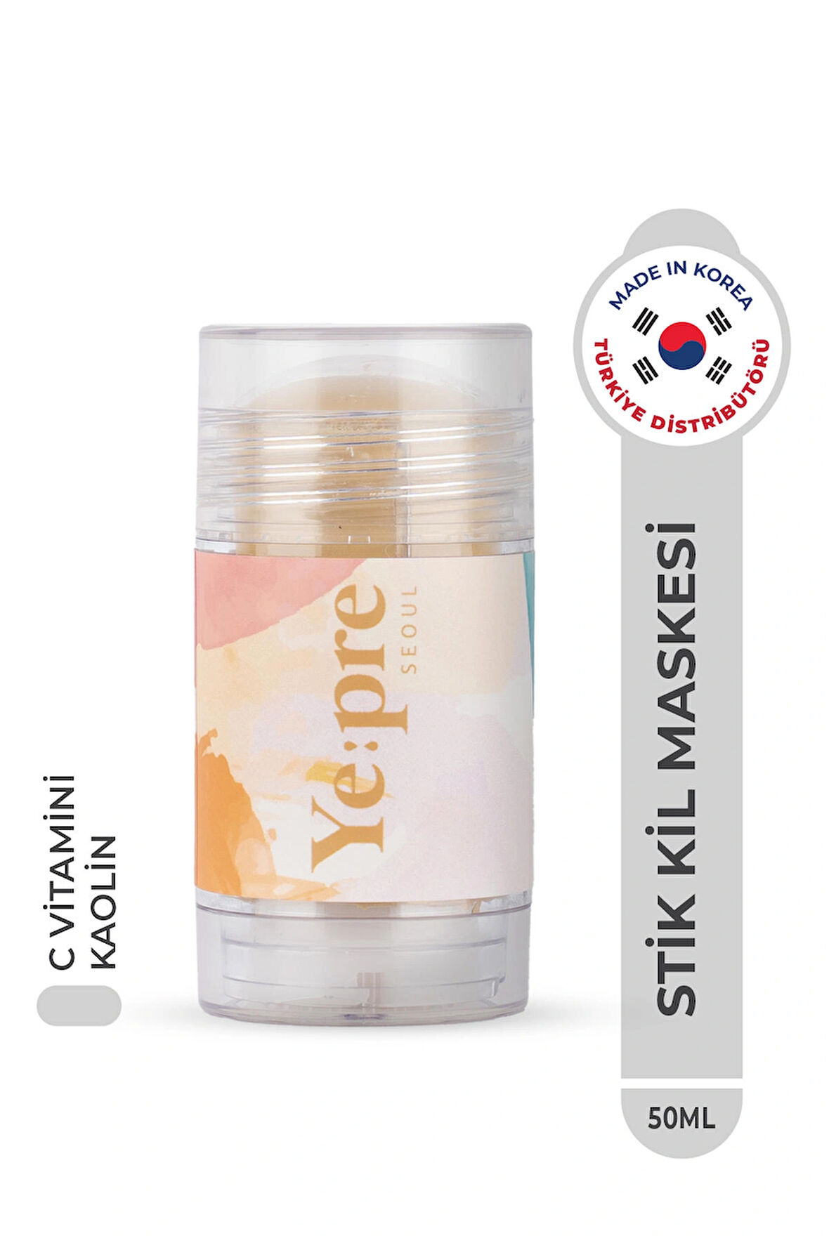 Vitamin C Pore Care Mud Stick Mask Gözenek Temizleyici Yatıştırıcı Kil Maskesi Kore 40g