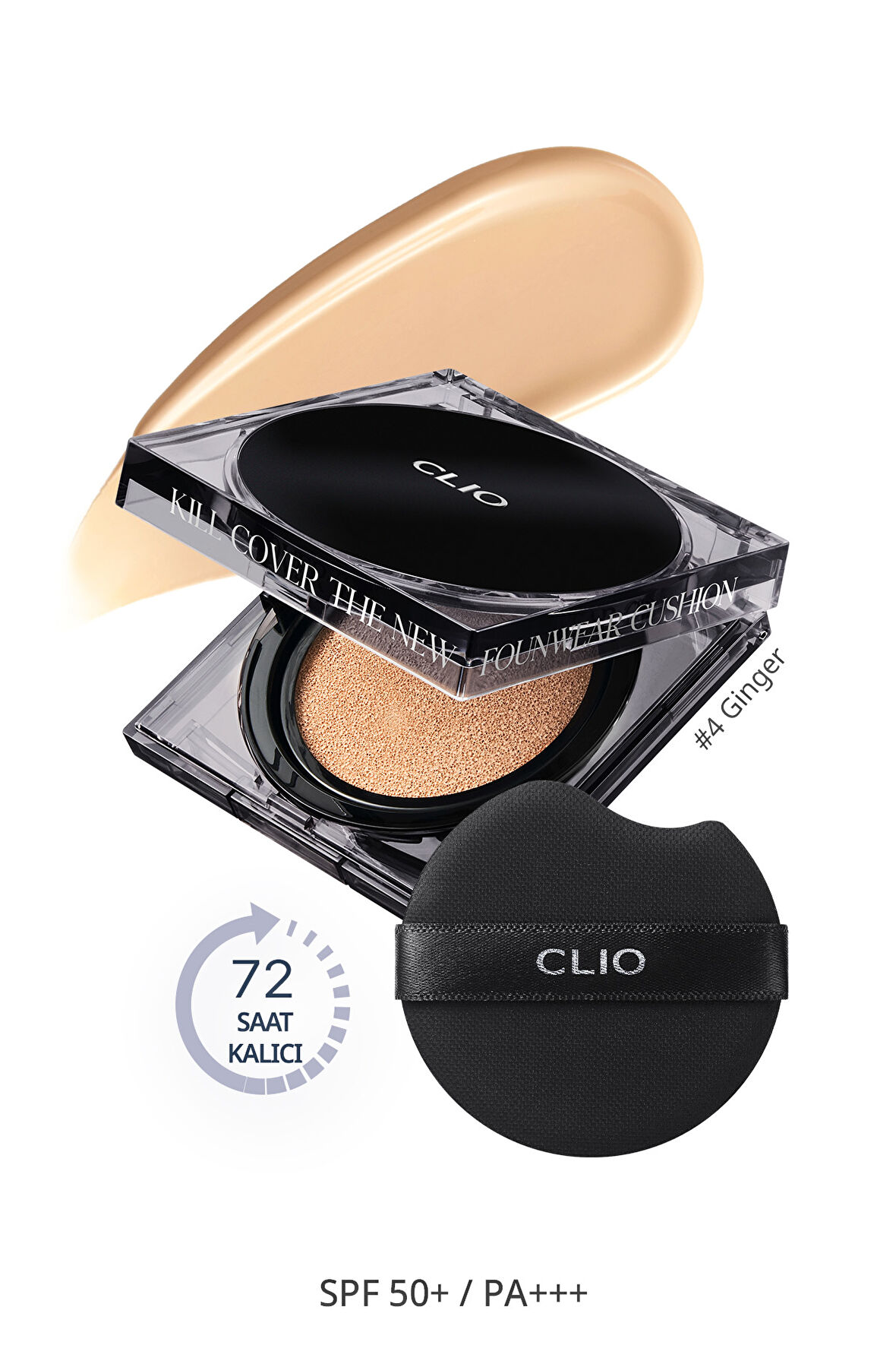 Kalıcı Kapatıcı Cushion Clio Kill Cover The New Founwear Cushion +Refill (4 Ginger) SPF50+ PA+++