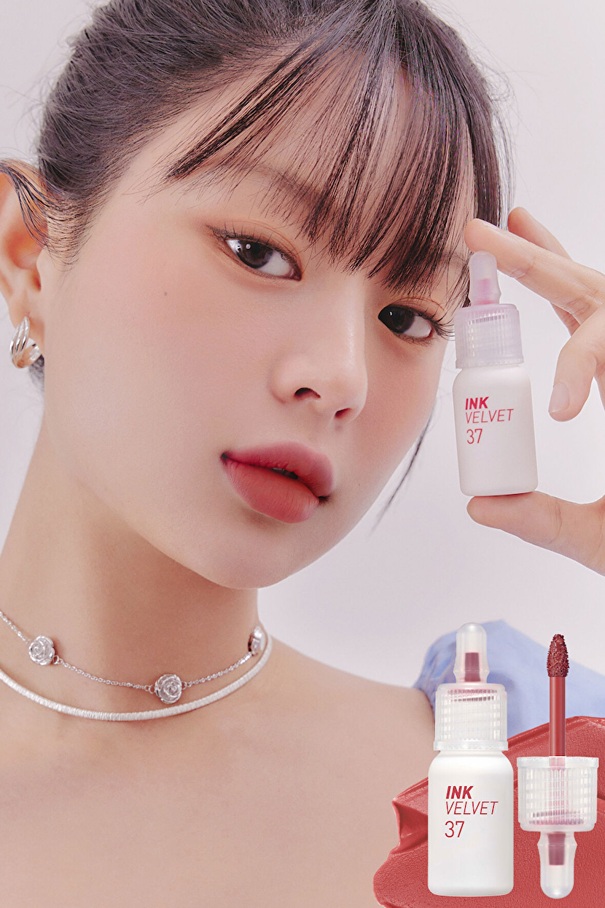 Yüksek Pigmentli, Kadife Görünümlü, Gün Boyu Kalıcı Tint Peripera Ink Velvet (37 Enjoy Mute)