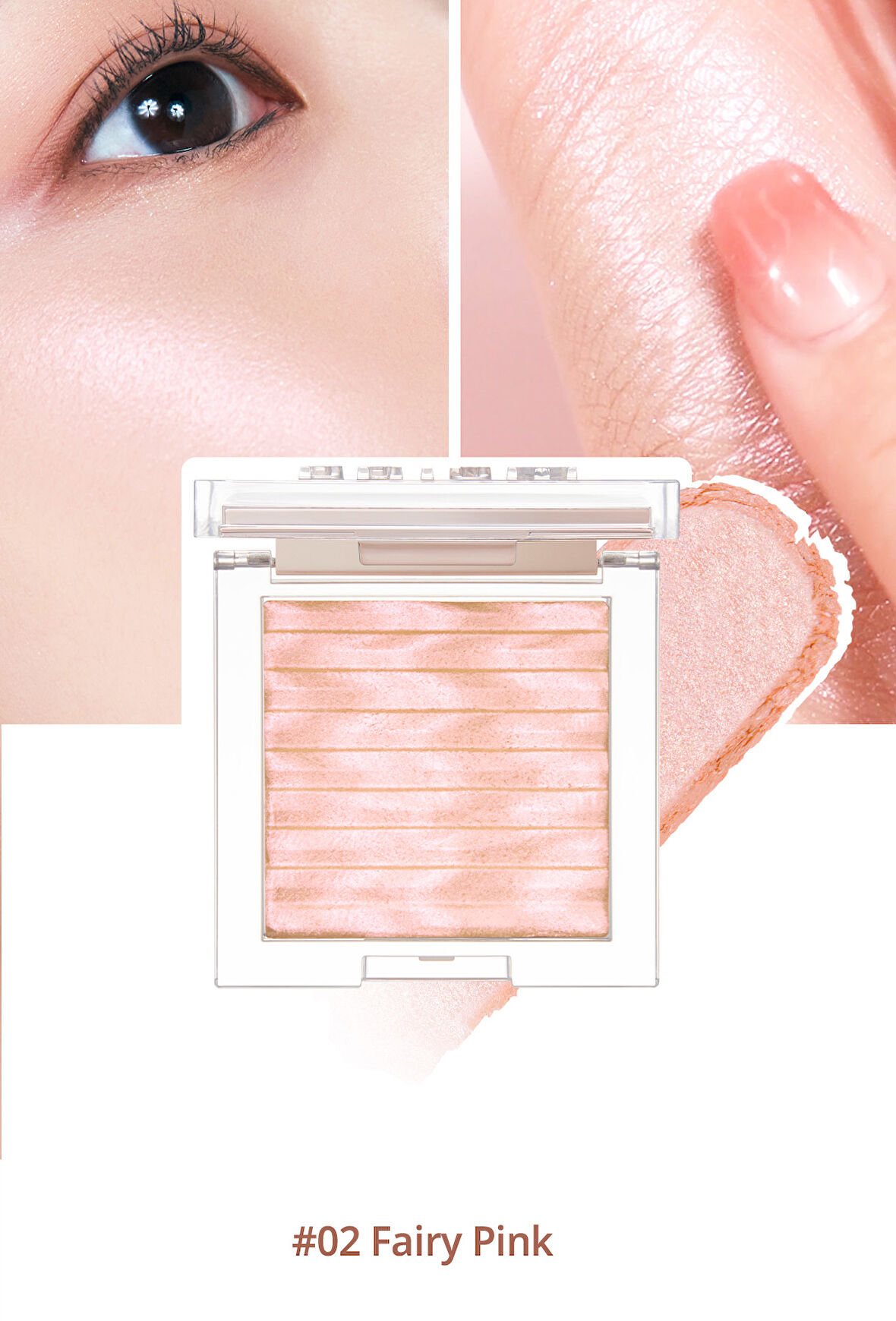 Mikro İnci Taneciklerle Yoğun Işıltı Sağlayan Highlighter Clio Prism Highlighter (02 Fairy Pink)