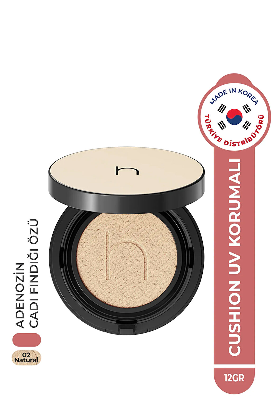 Uzun Süre Kalıcı, Doğal Bitişli Kore Zero Fit Cushion Fondöten Spf50 Pa Güneş Koruyucu 12g Natural