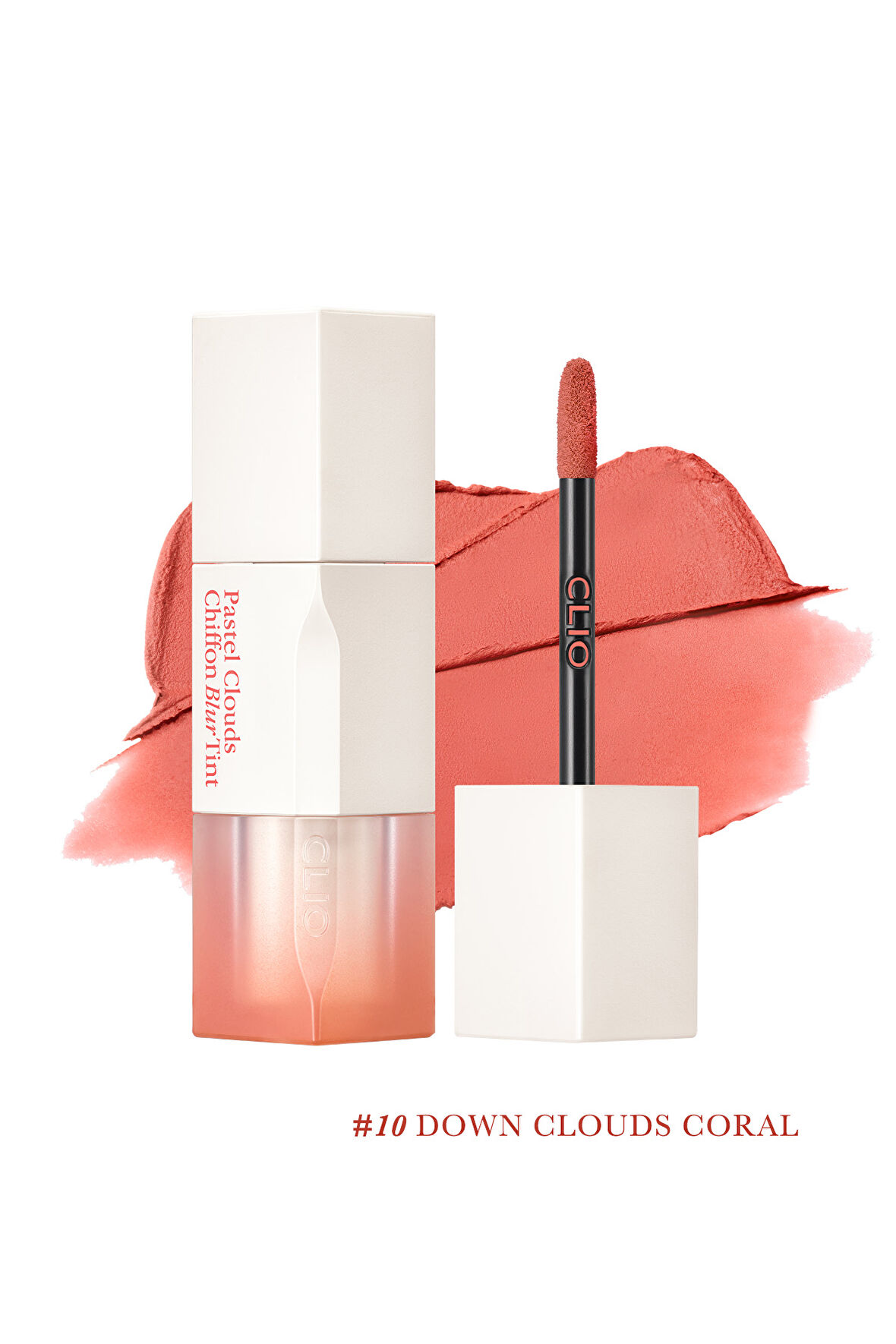 Pürüzsüz ve Kadifemsi Dokulu, Doğal Görünüm Sunan Tint Clio Chiffon Blur Tint (10 Dawn Clouds Coral)