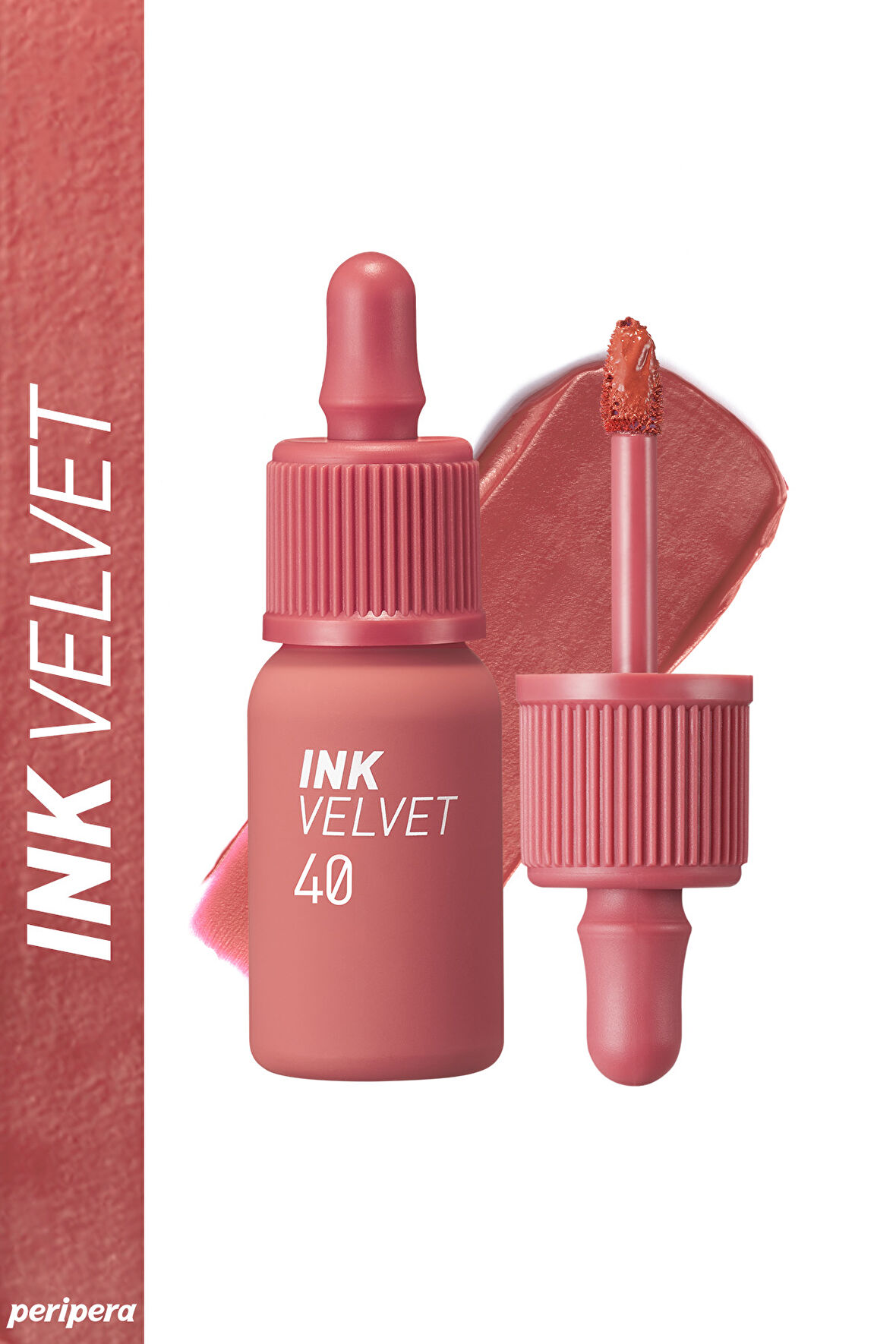 Yüksek Pigmentli, Kadife Görünümlü, Gün Boyu Kalıcı Tint Peripera Ink Velvet (#40 Calm Rosy)