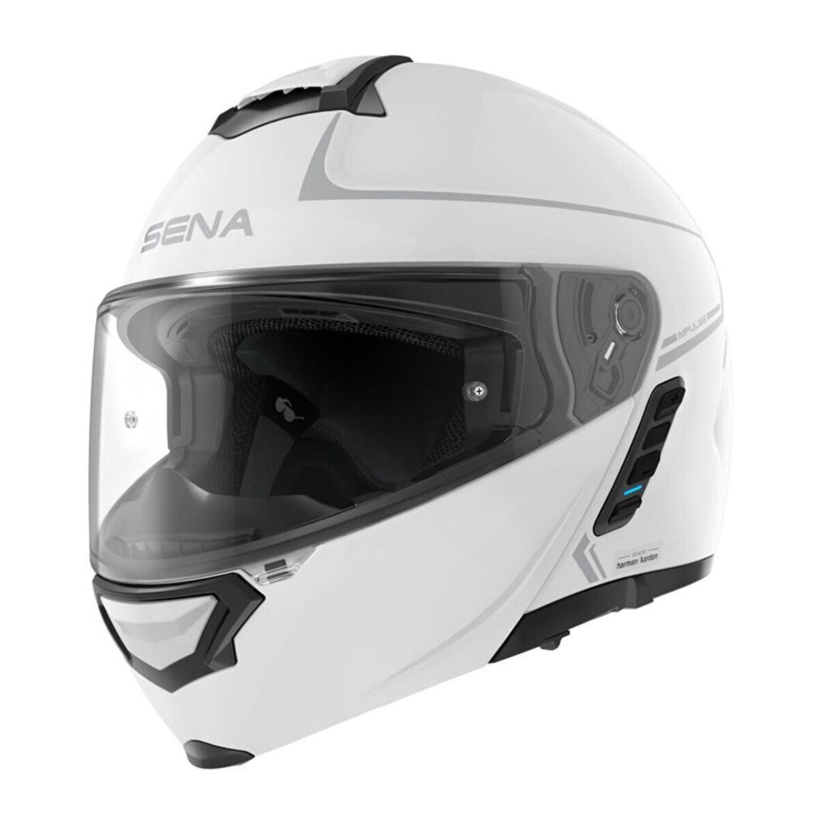 Sena Impulse Akıllı Çene Açılabilir Motosiklet Kaskı 2206 Beyaz