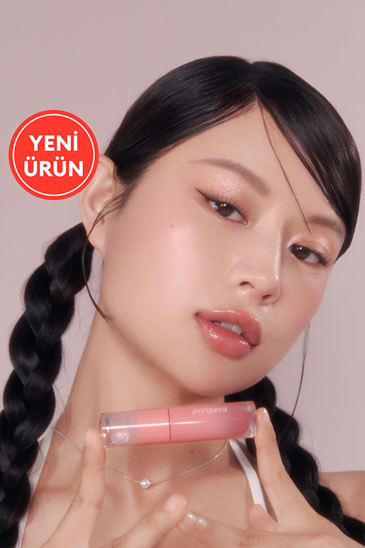 Kalıcı, Pigmentli, Parlak Bitişli Tint PERIPERA Ink Mood Glowy Tint 27 Joking Pink (Tteok Recipe)