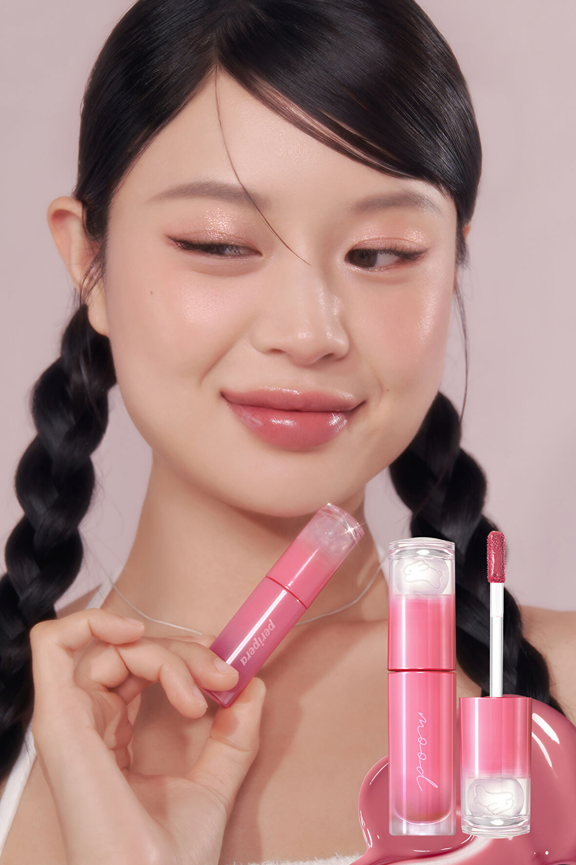 Kalıcı, Parlak Pigmentli Peripera Ink Mood Glowy Tint (#29 Hurry Up Pink) (Tteok Recipe)
