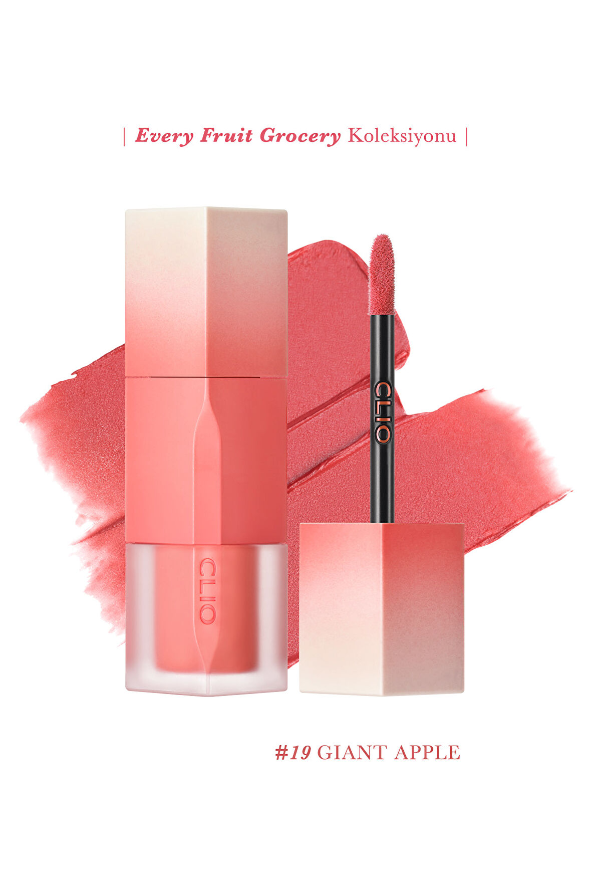 Pürüzsüz ve Kadifemsi Dokulu, Doğal Görünüm Sunan Tint Clio Chiffon Blur Tint (19 Crimson Rose)