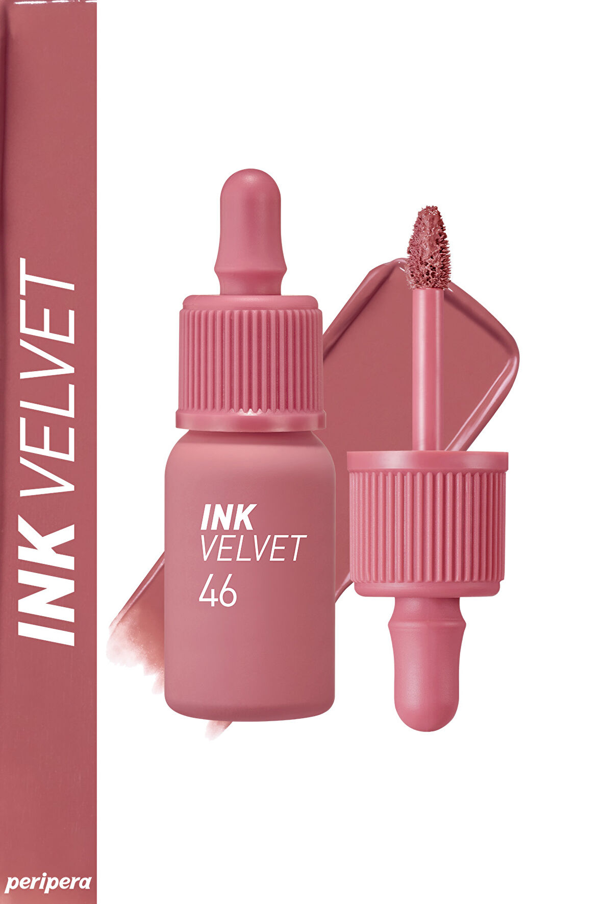 Yüksek Pigmentli, Kadife Görünümlü, Gün Boyu Kalıcı Tint Peripera Ink Velvet (#46 Pink Mauve Nude)