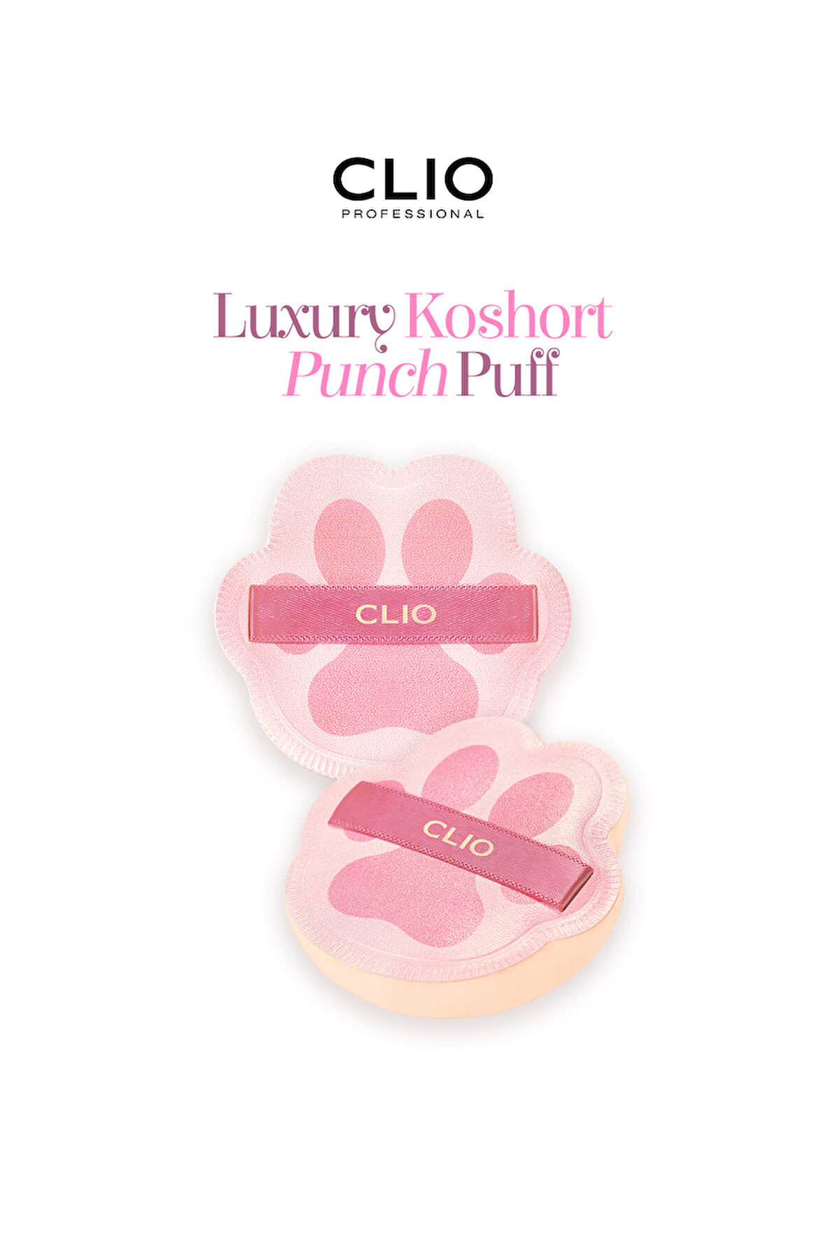 Kavisli Şekliyle Kolay Uygulama Sunan Makyaj Pufu CLIO Koshort Puff (Luxury Koshort)