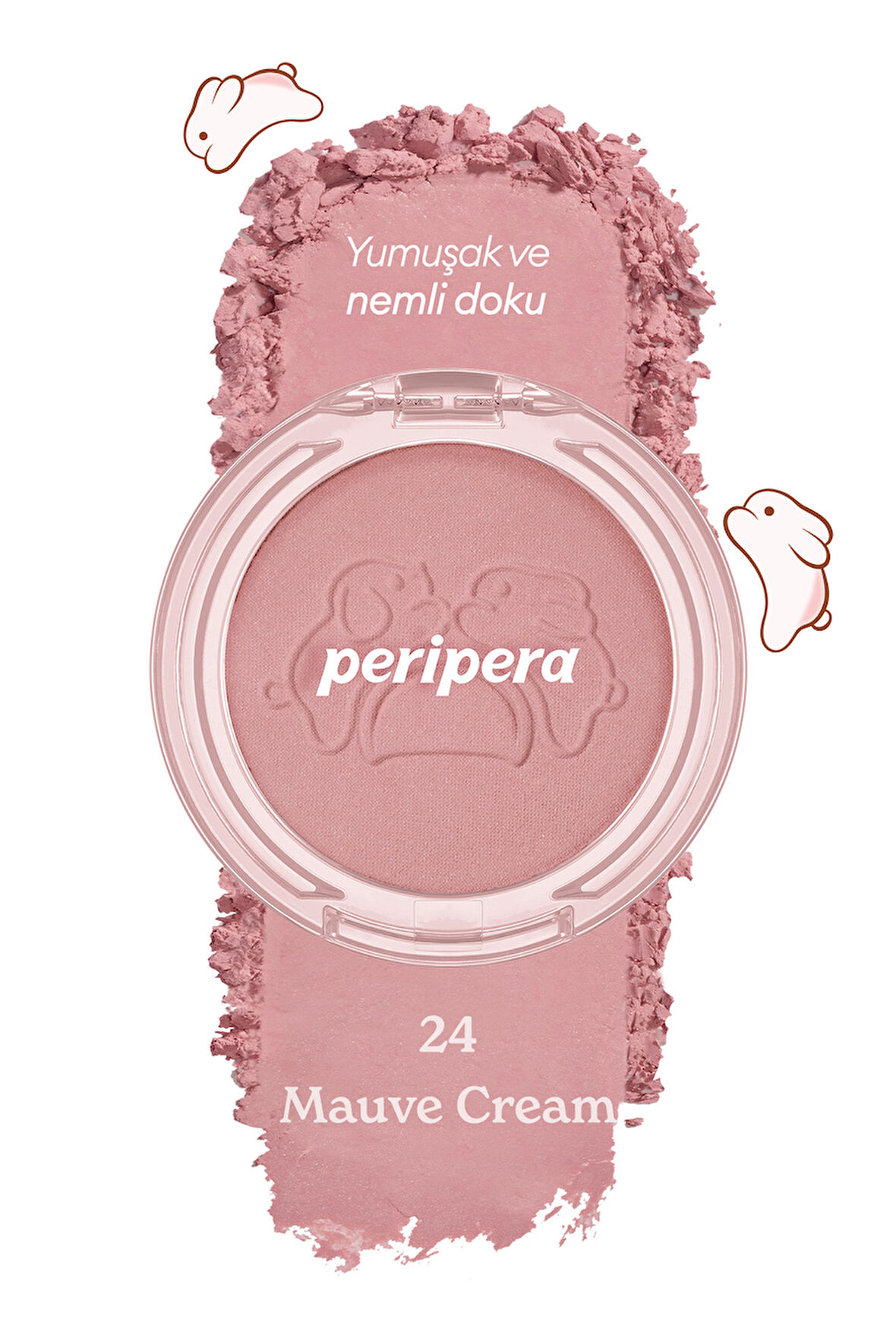 Yumuşak ve Nemli Dokulu Allık PERIPERA Pure Blushed Sunshine Cheek (#24 Mauve Cream) (Tteok Recipe)
