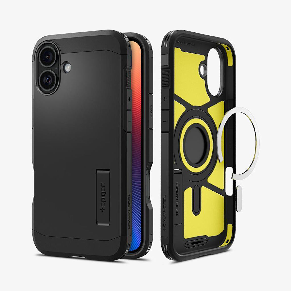 Spigen iPhone 16 Plus ile Uyumlu Kılıf Tough Armor Mag (MagSafe Uyumlu) Black