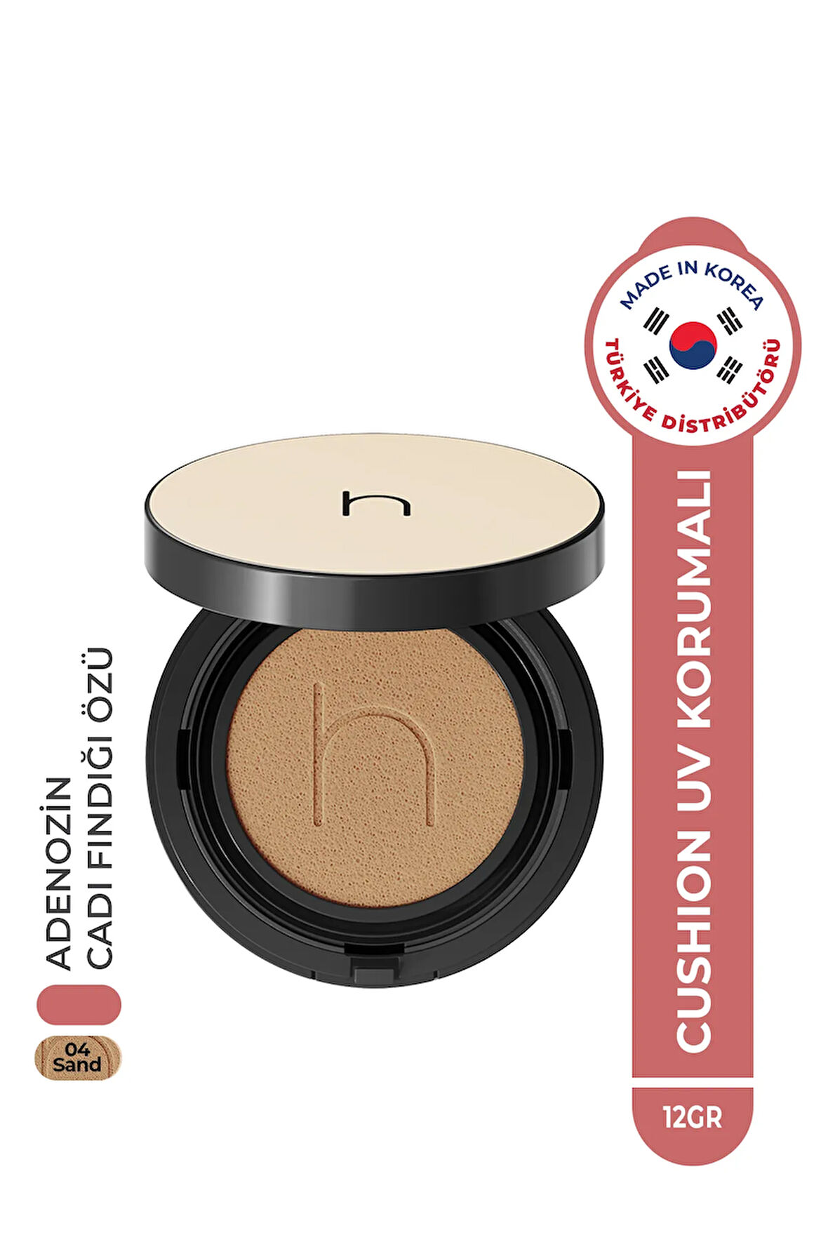 Uzun Süre Kalıcı, Doğal Bitişli Kore Zero Fit Cushion Fondöten Spf50 Pa Güneş Koruyucu 12g Sand