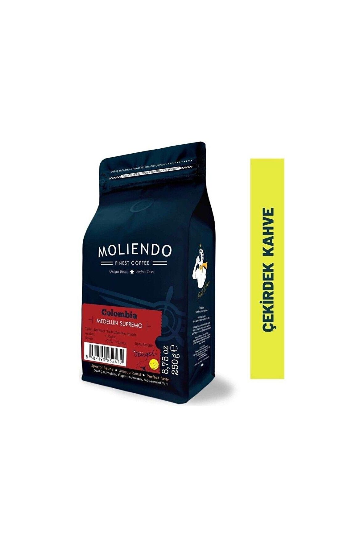 Moliendo Colombia Medellin Supremo Yöresel Kahve ( Çekirdek Kahve ) 250 G.