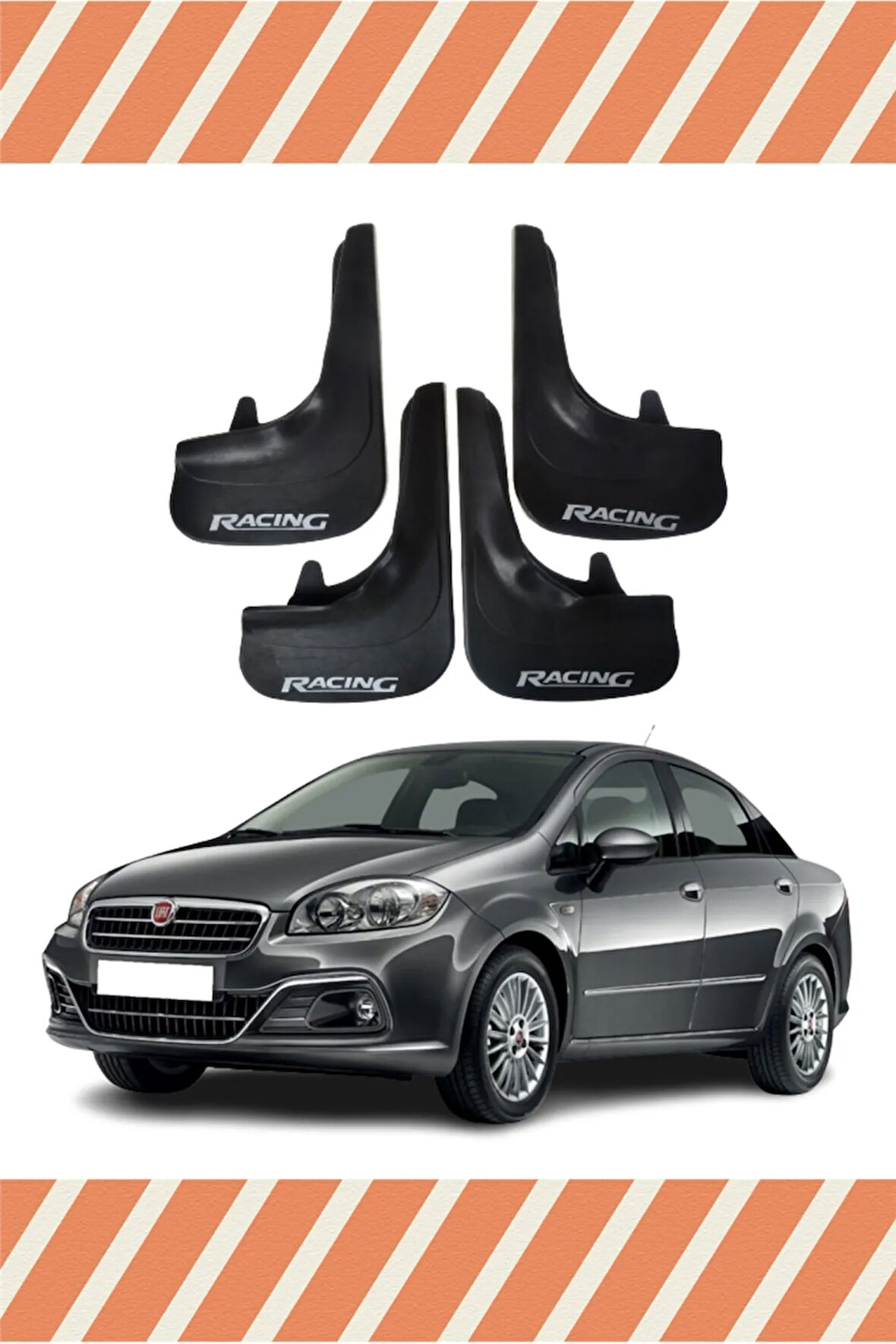Fiat Linea tüm kasalar Racing yazılı 4’lü tozluk çamurluk paçalık kaliteli malzeme