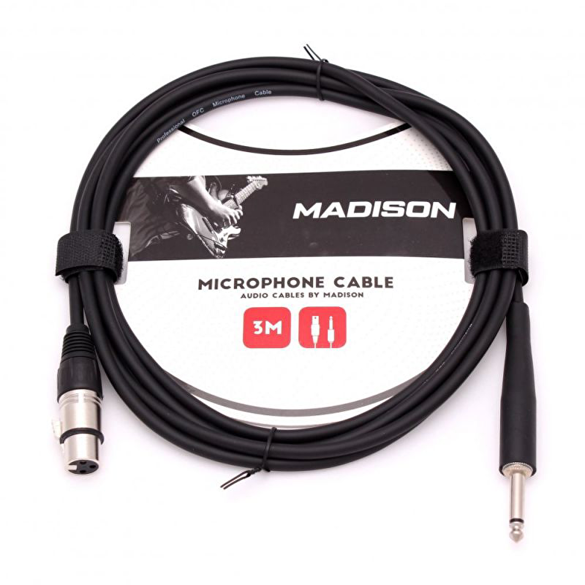 Madison Mikrofon Kablosu Çivi  Jack - XLR 3 Metre- SİYAH