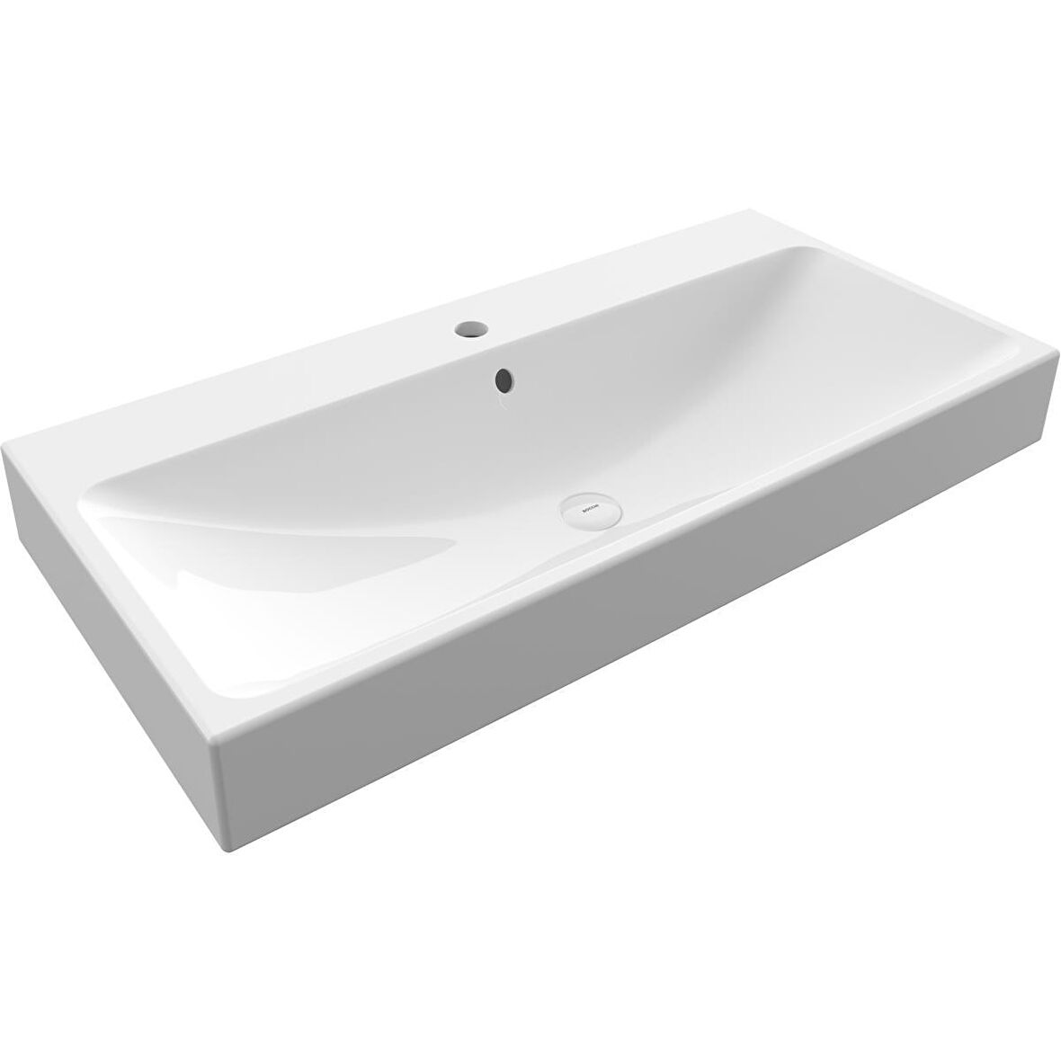 Bocchi Scala Tezgah Üstü Lavabo 100 cm Mat Beyaz 1079-002-0126