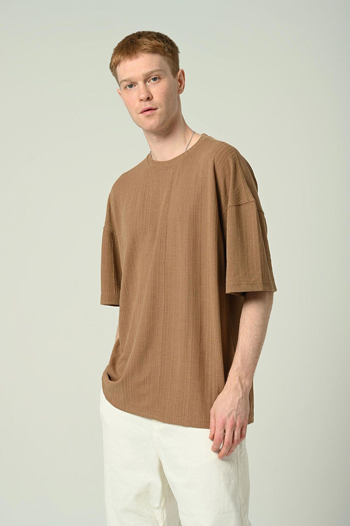 Erkek Düz Oversize Kısa Kollu T-shirt
